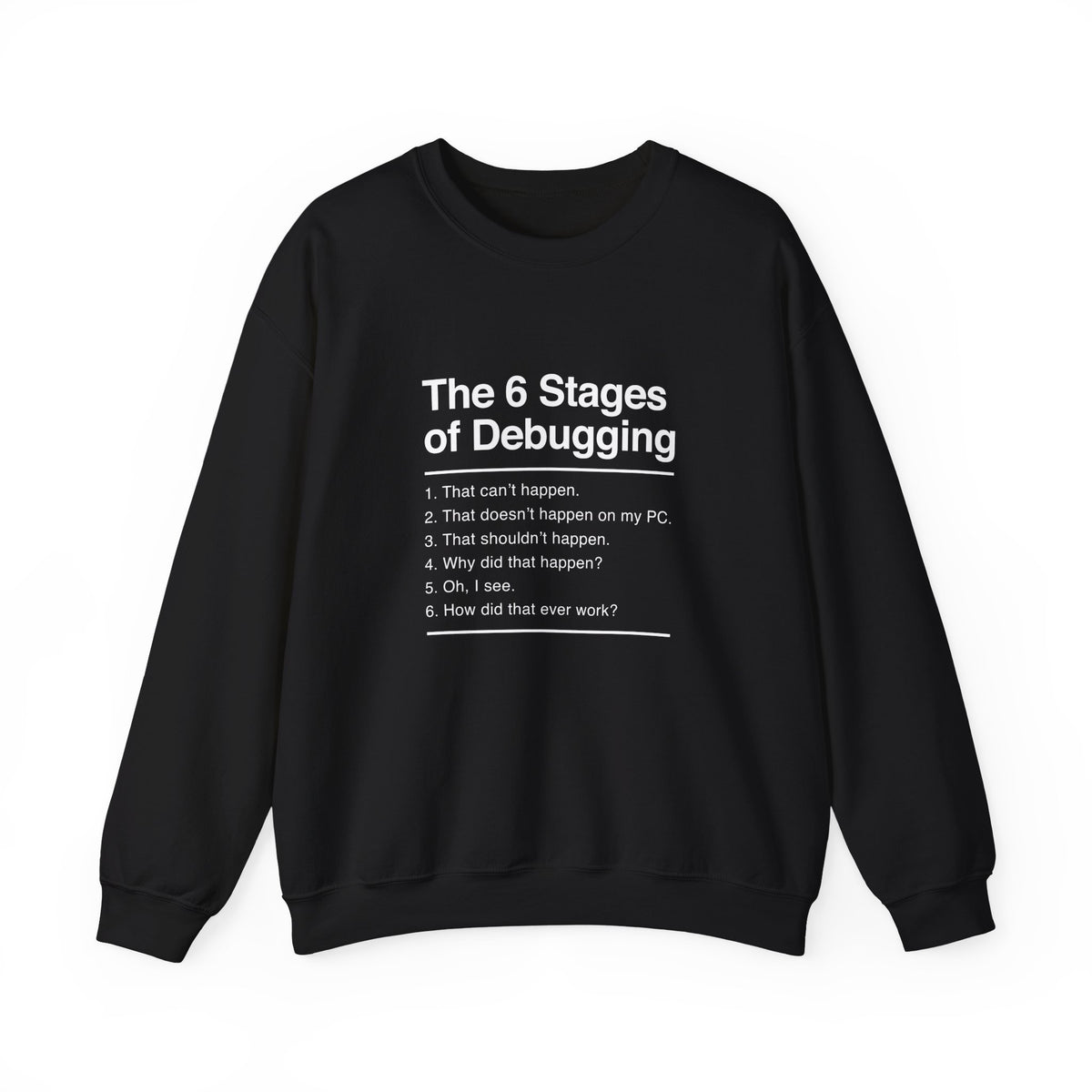 The 6 Stages Of Debugging Sweatshirt