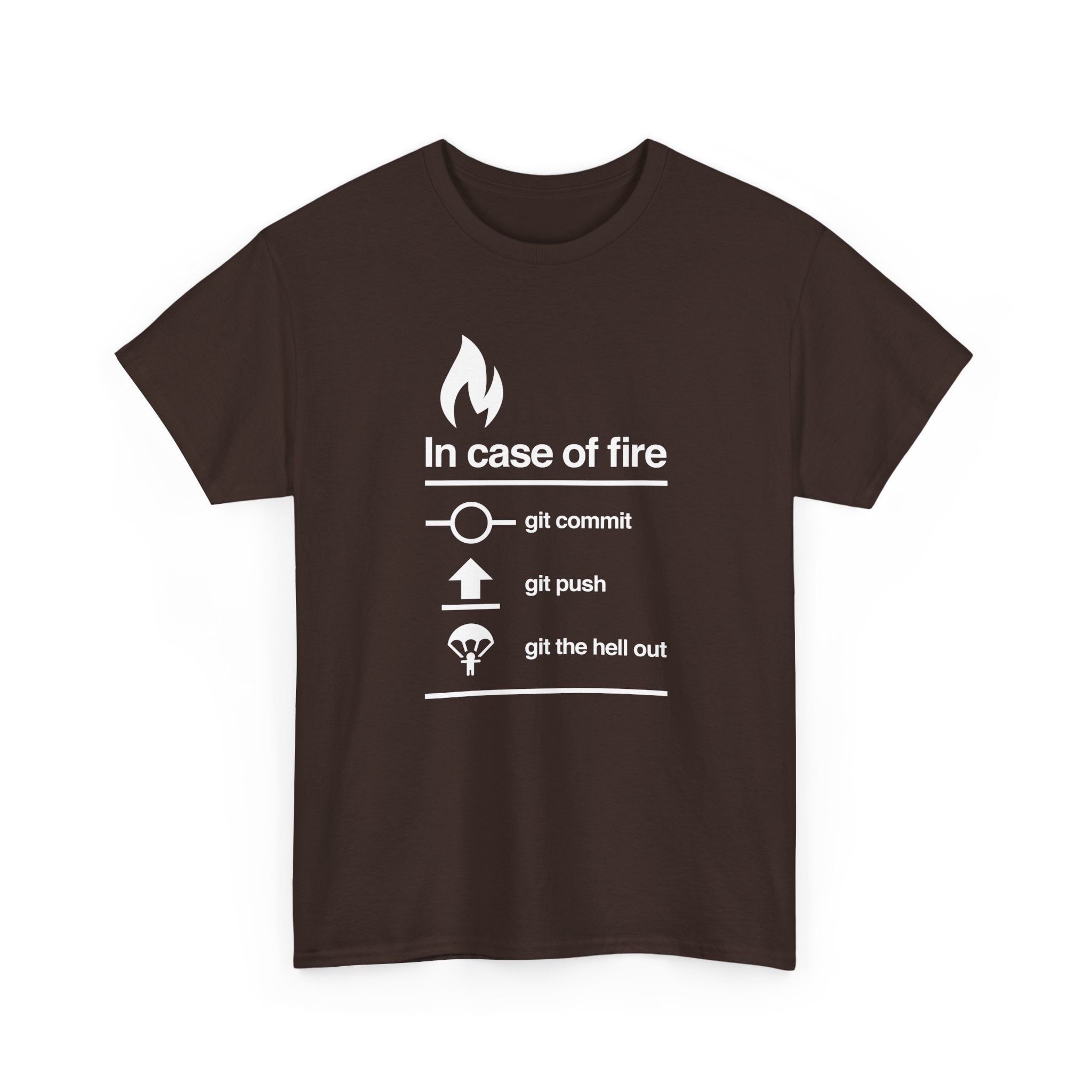 In Case Of Fire Git Commit - Regular Unisex Crewneck T-Shirt