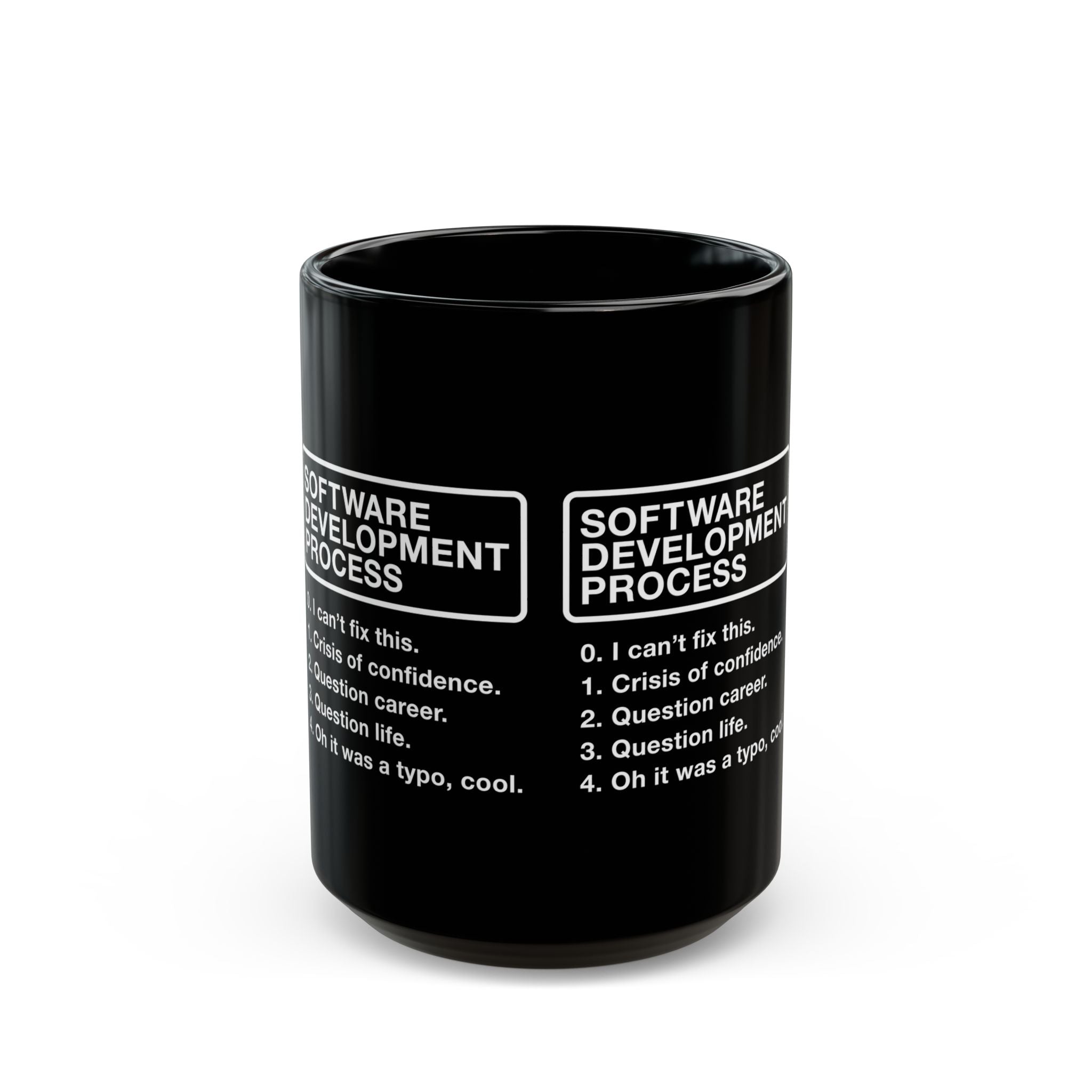 Software Development Process - Black Glossy Mug