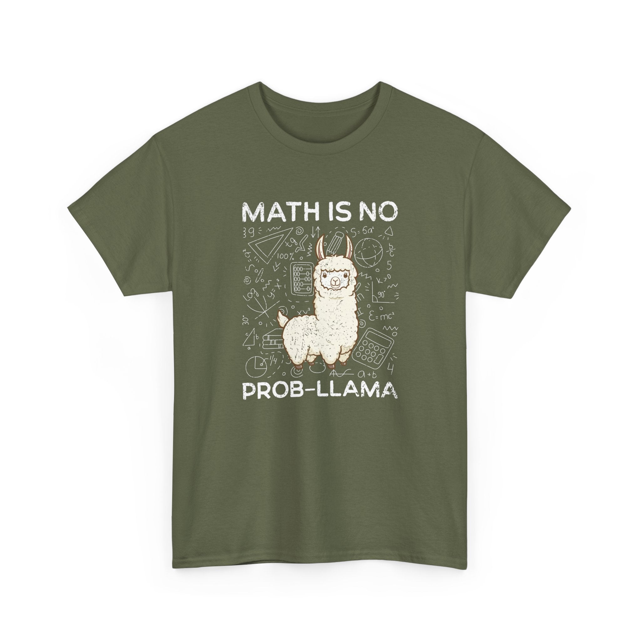 Math Is No Prob-llama - Geek Math - Regular Unisex Crewneck T-Shirt