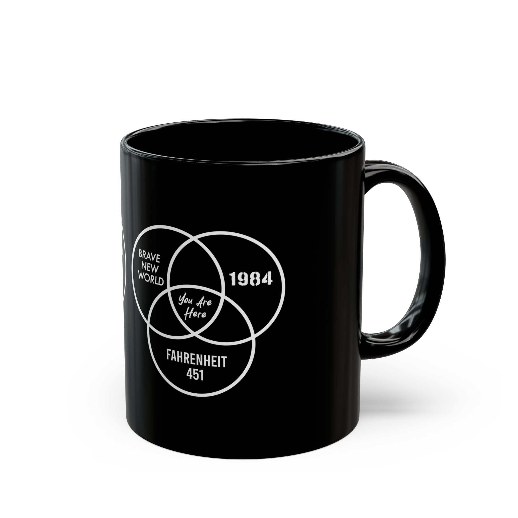 You Are Here - Dystopian Books - Black Glossy Mug