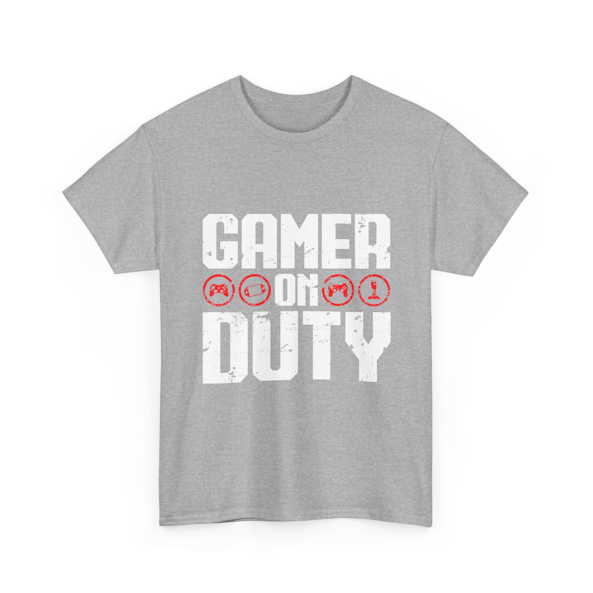 Gamer On Duty T-Shirt - Funny Video Game Lover Gift - Regular Unisex Crewneck T-Shirt