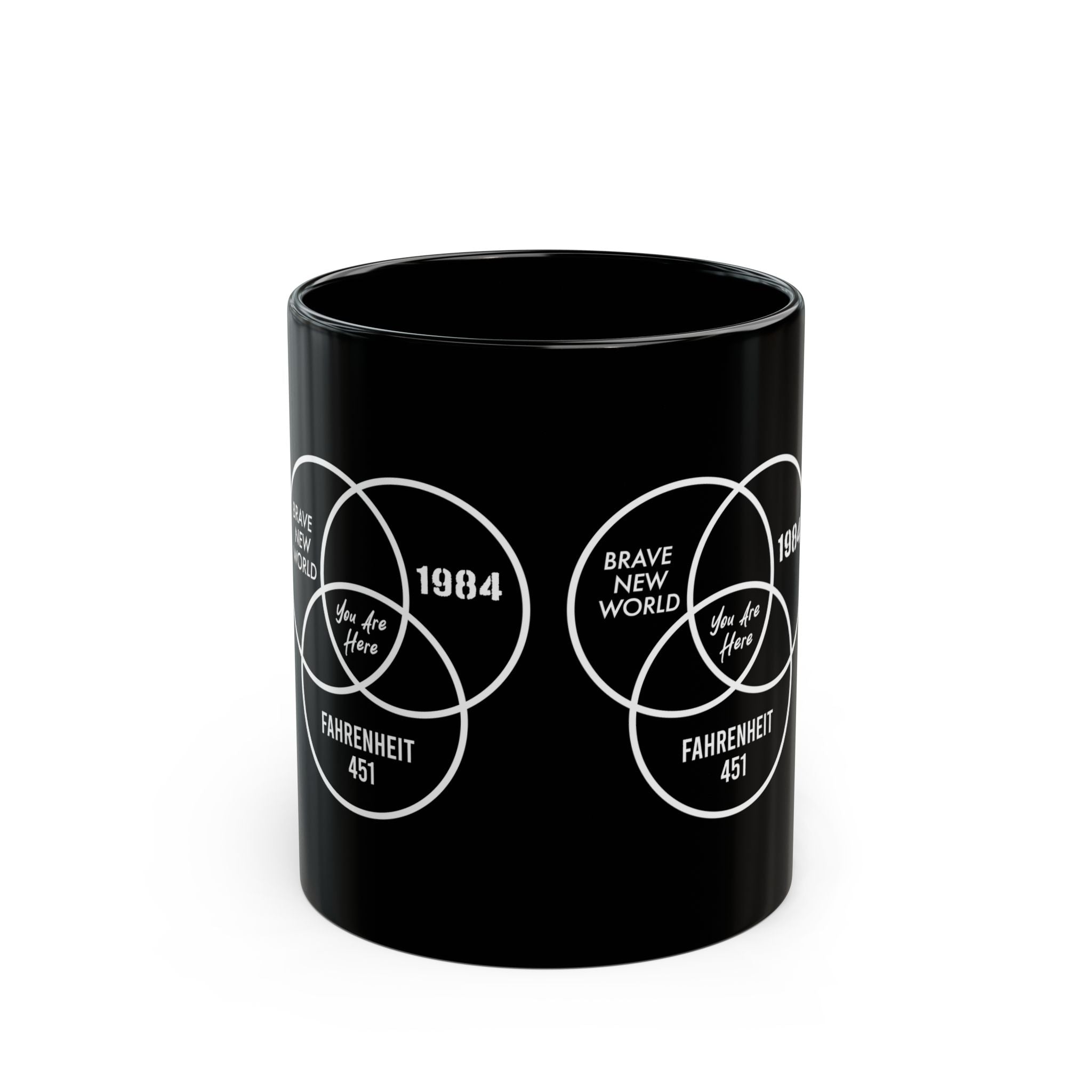 You Are Here - Dystopian Books - Black Glossy Mug