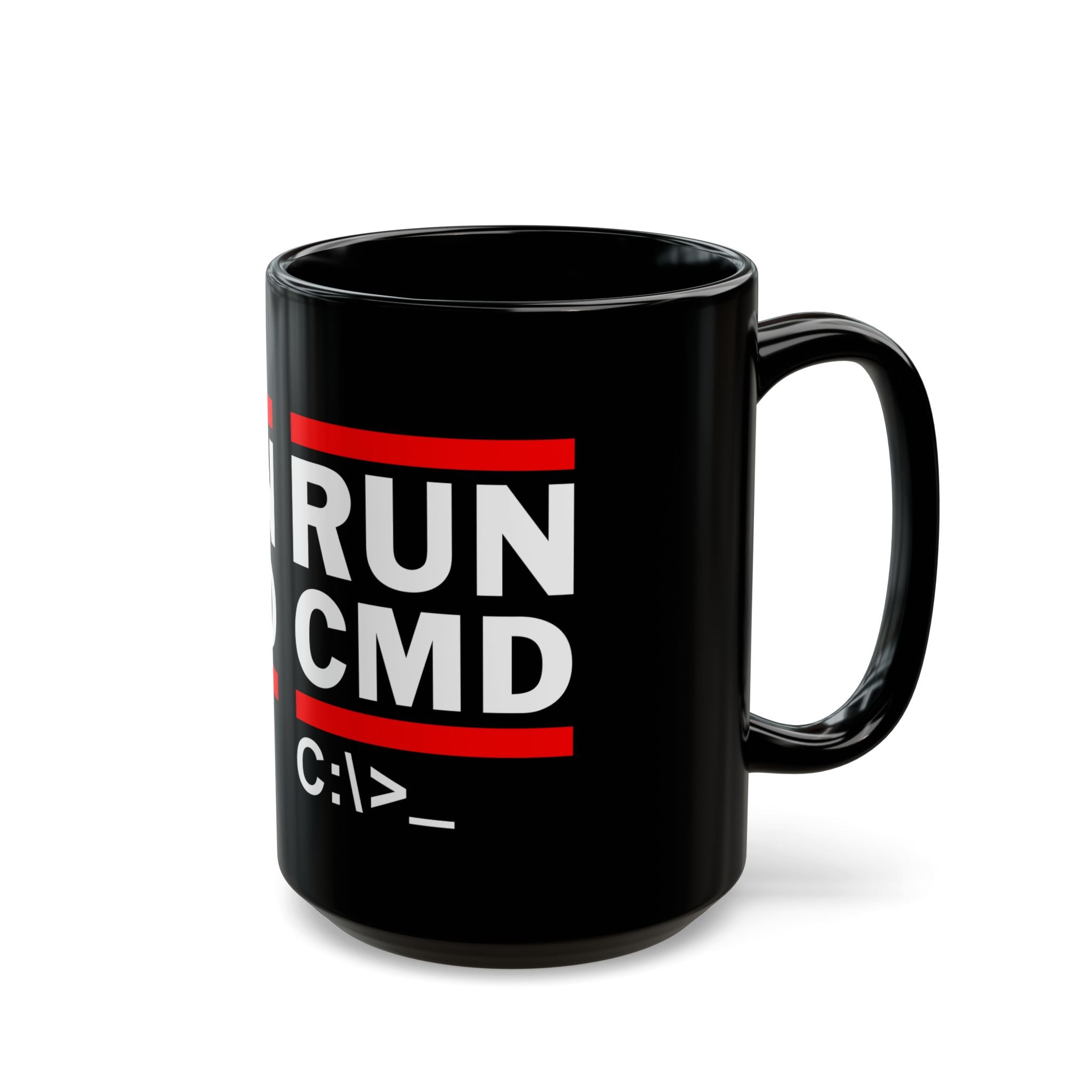 Run Cmd C - Black Glossy Mug