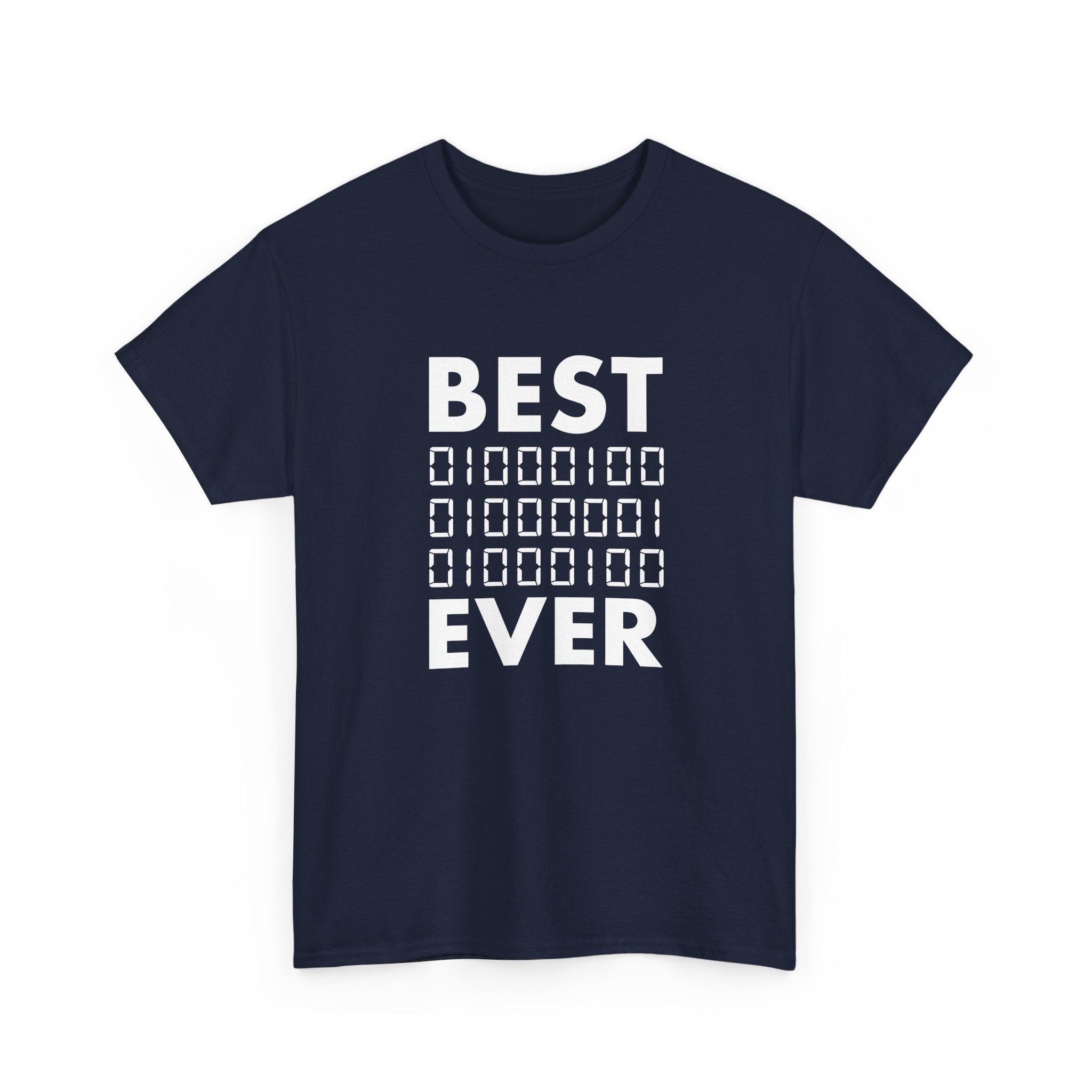 Best Dad Ever In Binary Code - Unisex Regular Crewneck T-Shirt