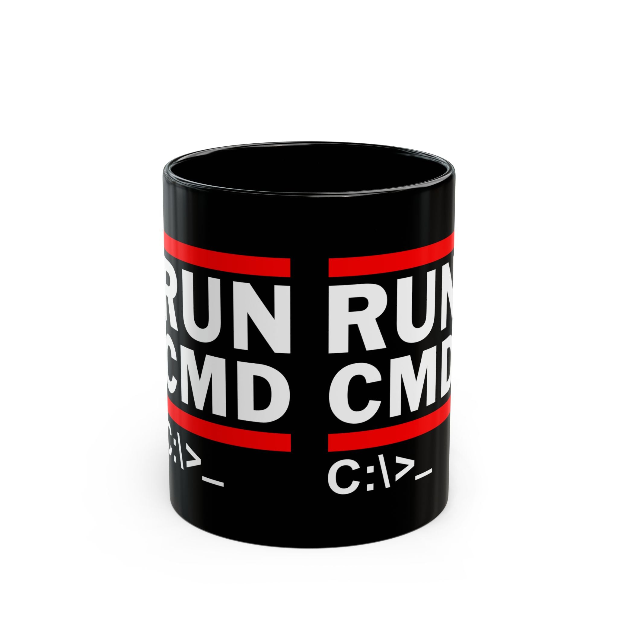 Run Cmd C - Black Glossy Mug