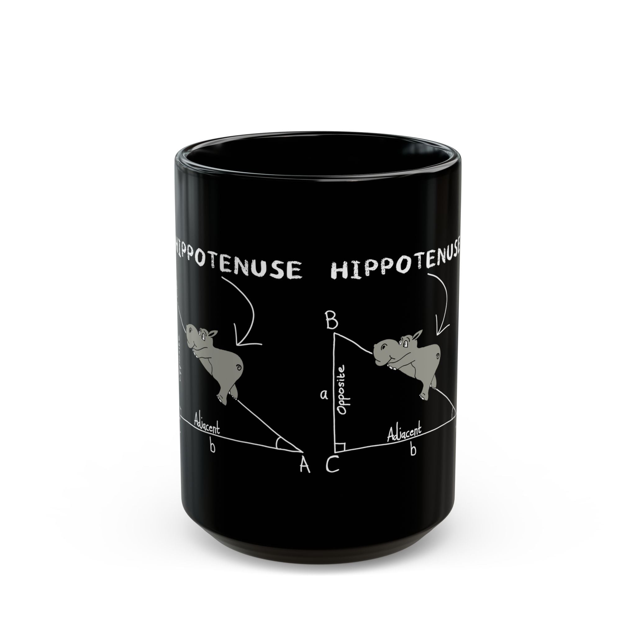 Geometry Hippotenuse Hypotenuse - Black Glossy Mug