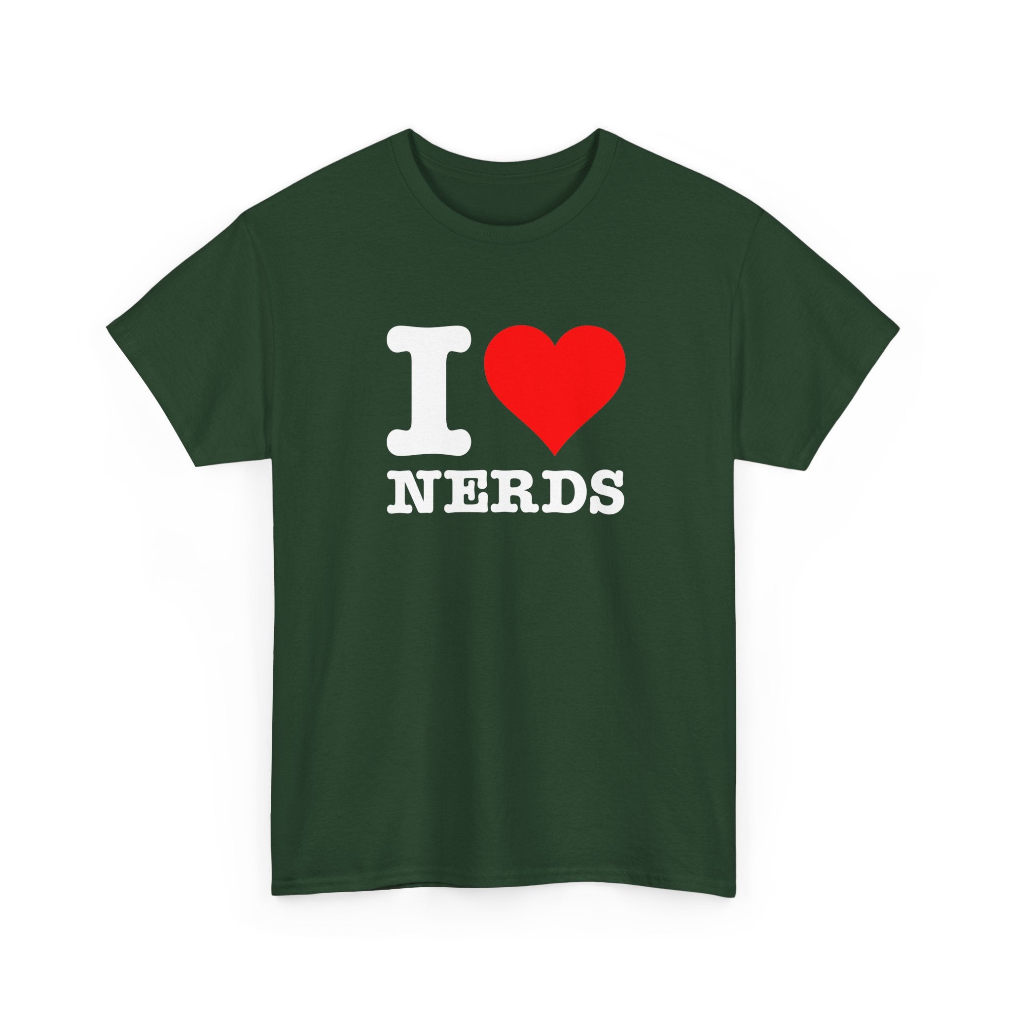 I Love Nerds Funny Cute I Heart Nerds - Regular Unisex Crewneck T-Shirt