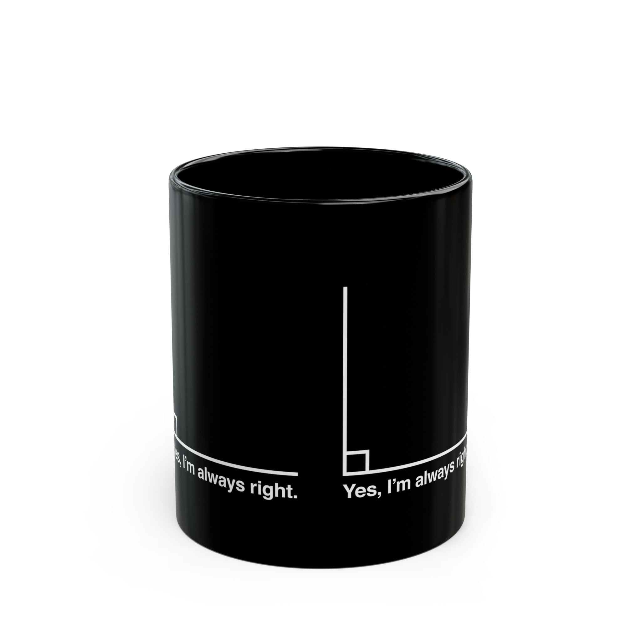 Yes I’m Always Right - Black Glossy Mug