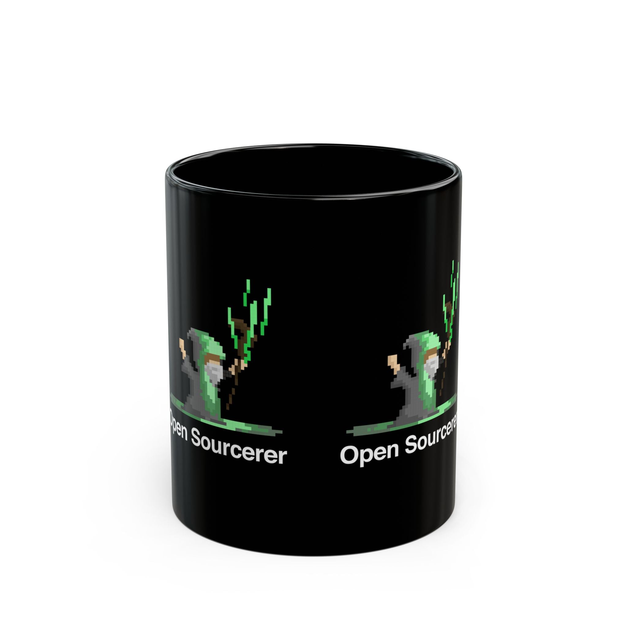 Open Sourcerer - Black Glossy Mug
