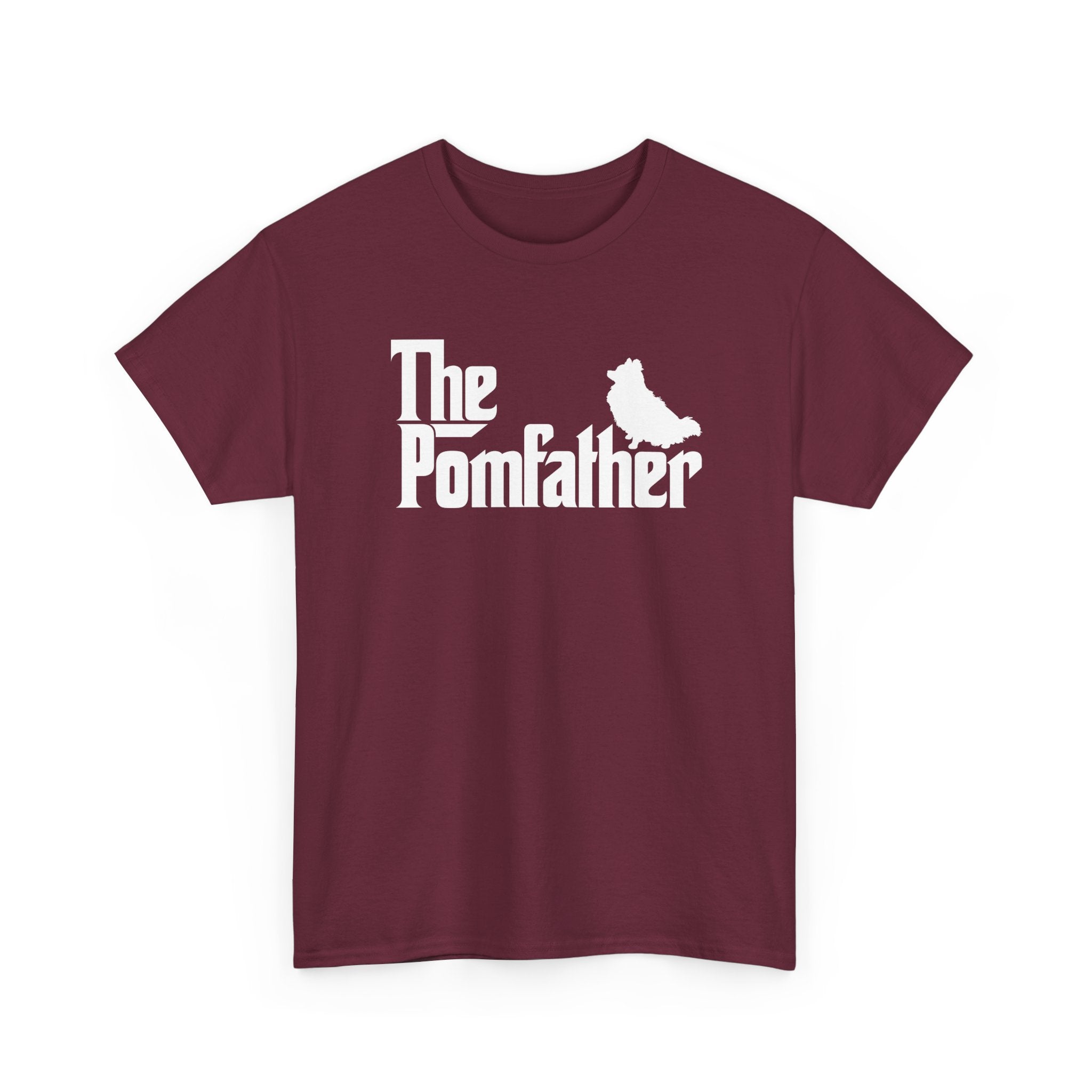 Funny Pomeranian Shirt The Pomfather Pomeranian Dog Dad Gift - Unisex Regular Crewneck T-Shirt