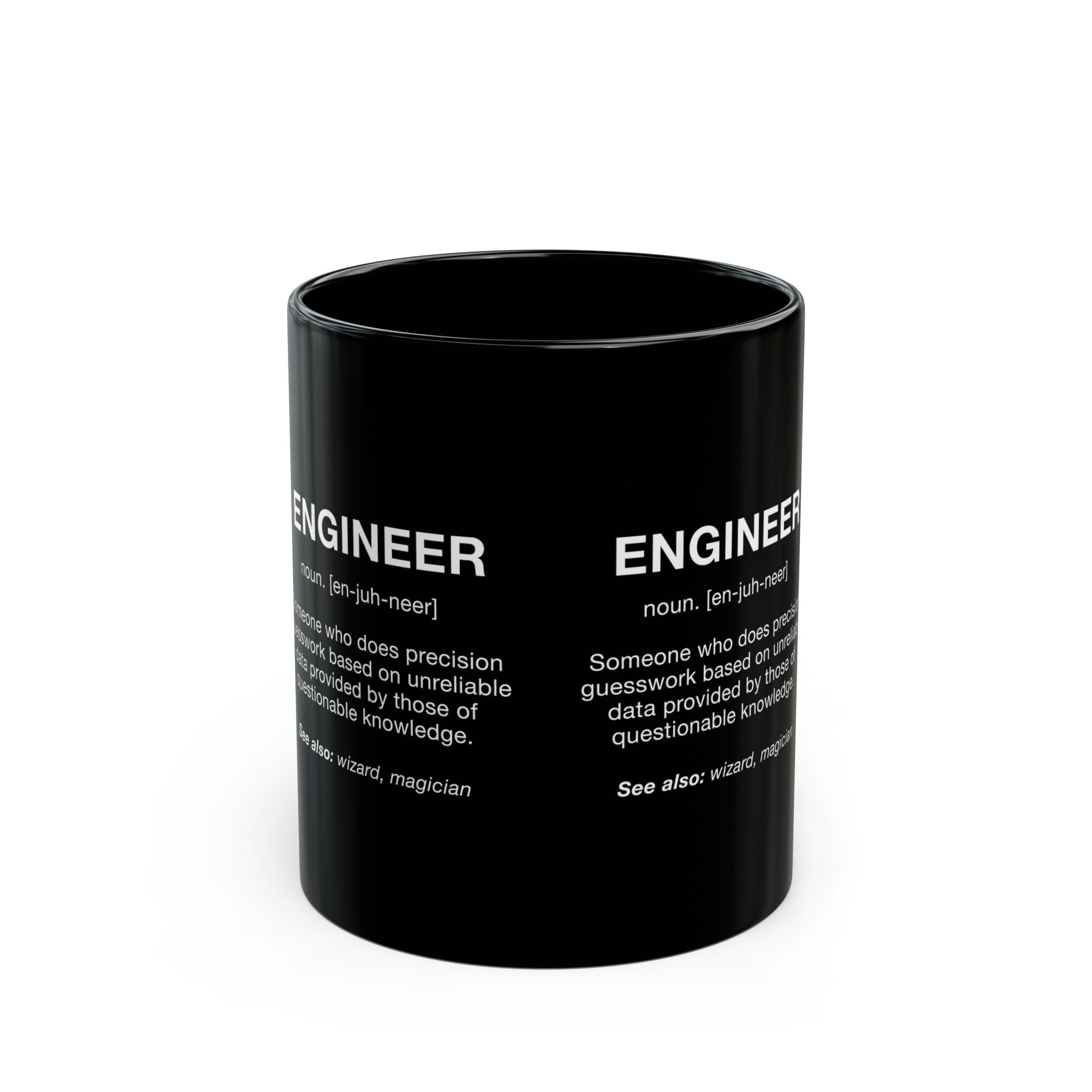 Engineer Noun - Engineering - Black Glossy Mug