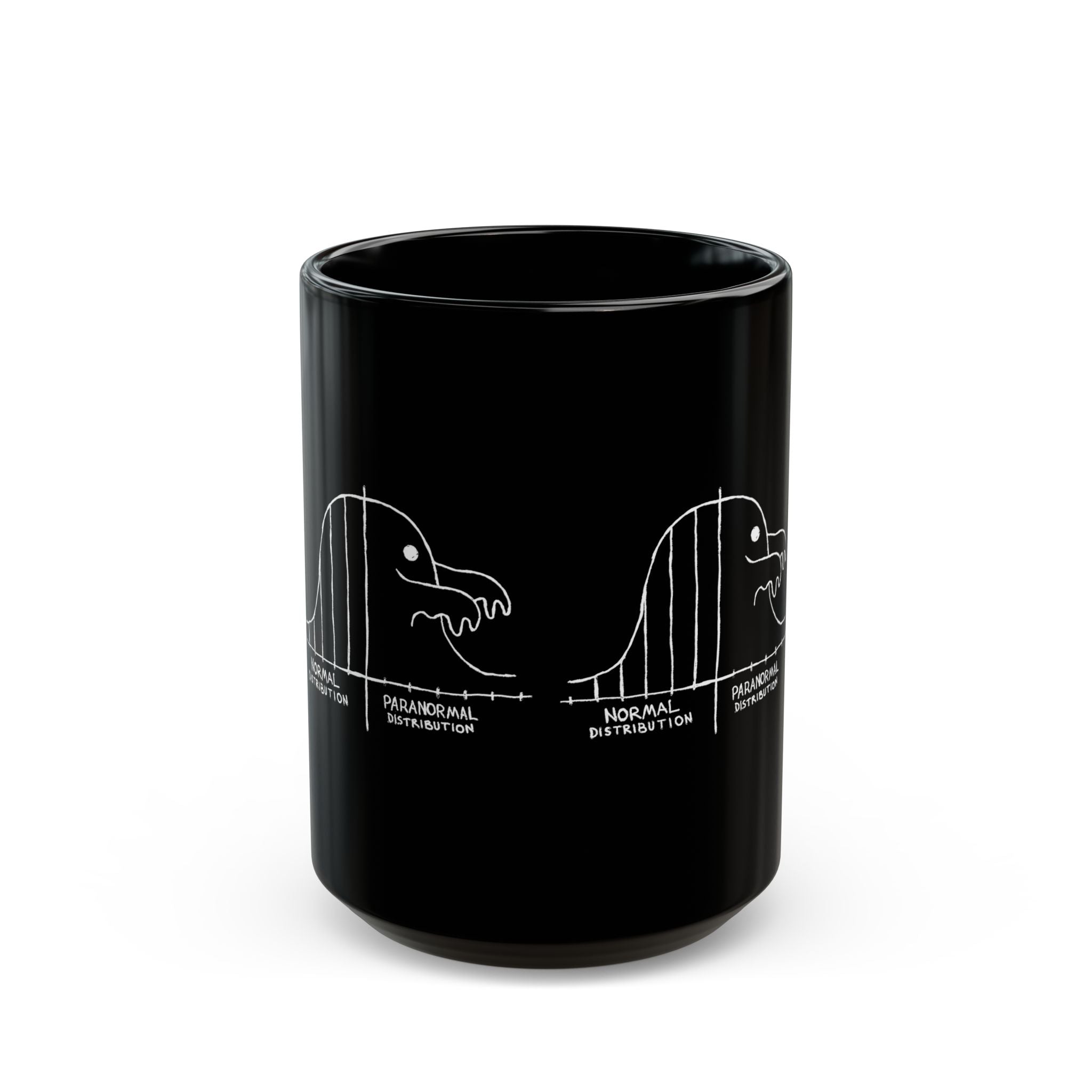 Math Statistics Paranormal Distribution Ghost - Black Glossy Mug