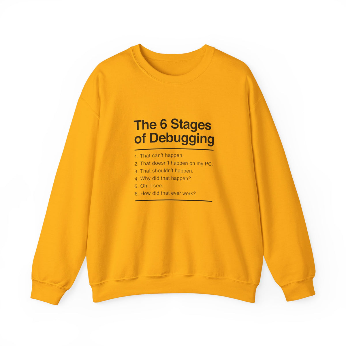 The 6 Stages Of Debugging Sweatshirt