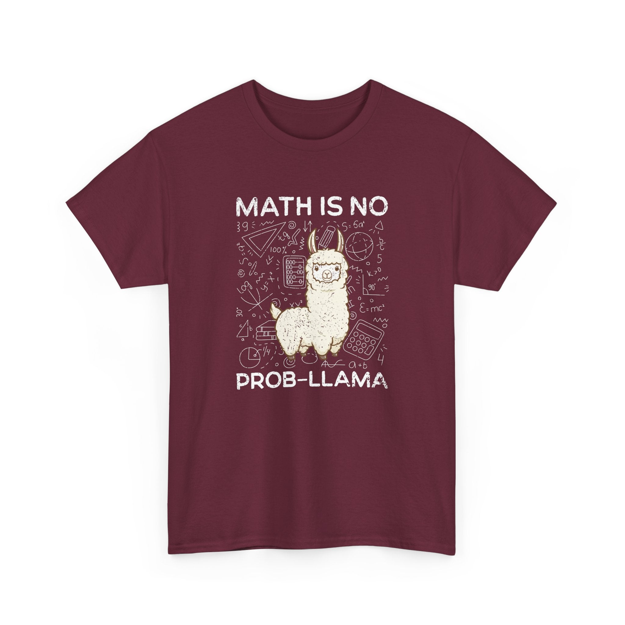 Math Is No Prob-llama - Geek Math - Regular Unisex Crewneck T-Shirt