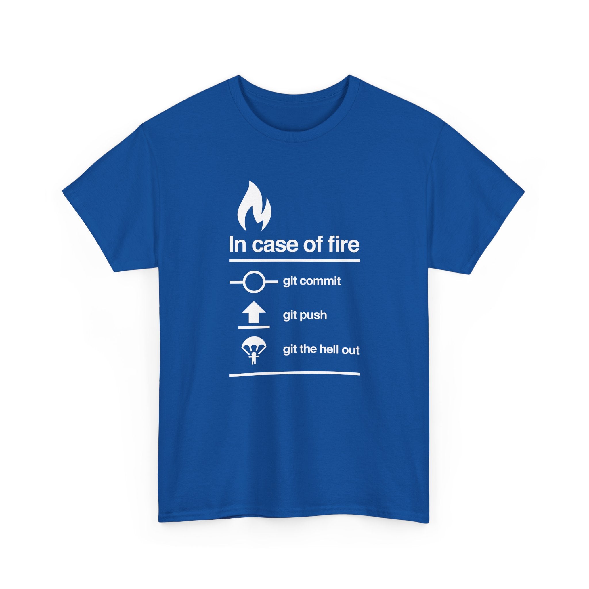 In Case Of Fire Git Commit - Regular Unisex Crewneck T-Shirt
