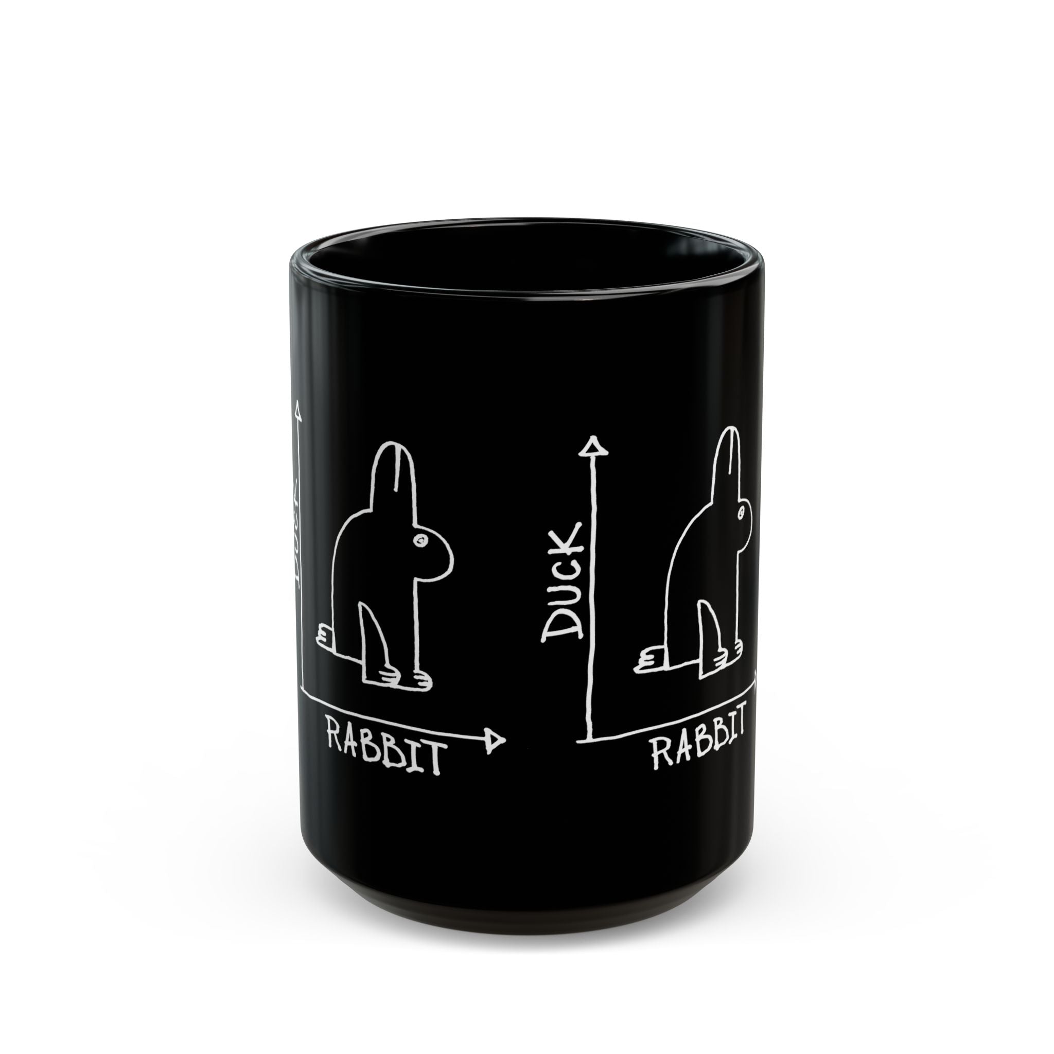 Rabbit-Duck Paradox - Black Glossy Mug