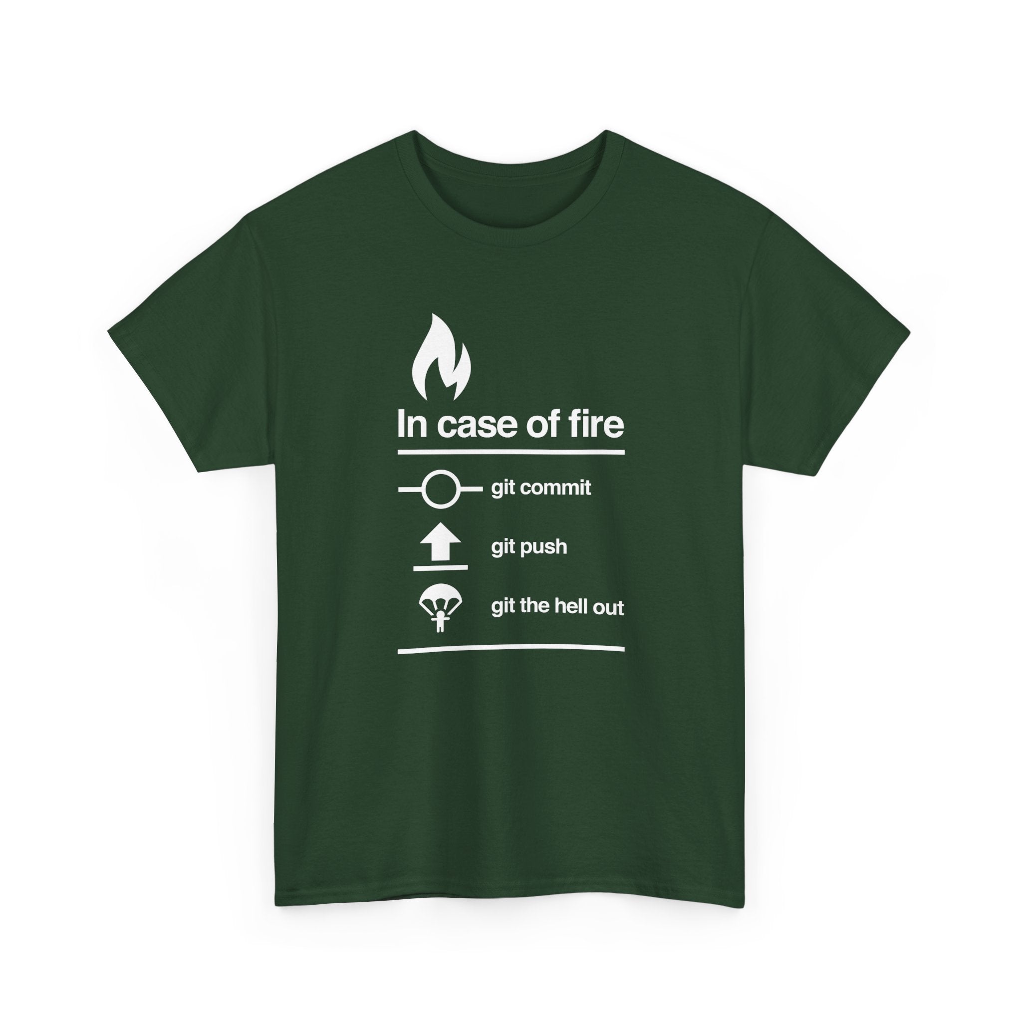 In Case Of Fire Git Commit - Regular Unisex Crewneck T-Shirt