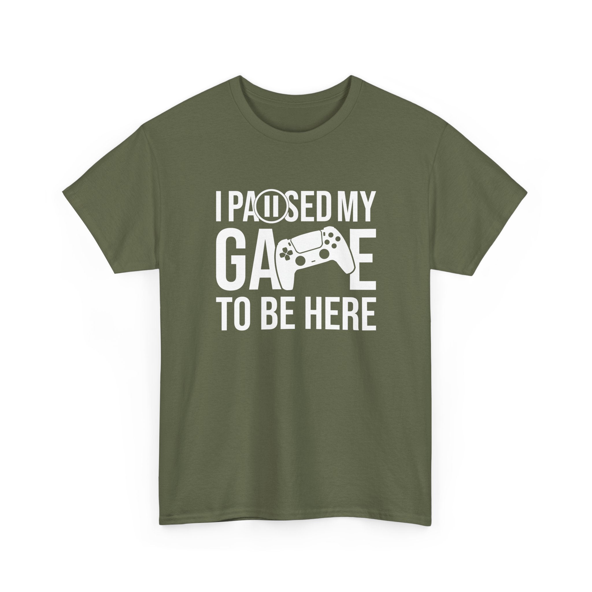 I Paused My Game To Be Here - Geek Gamer Pad Player - Regular Unisex Crewneck T-Shirt