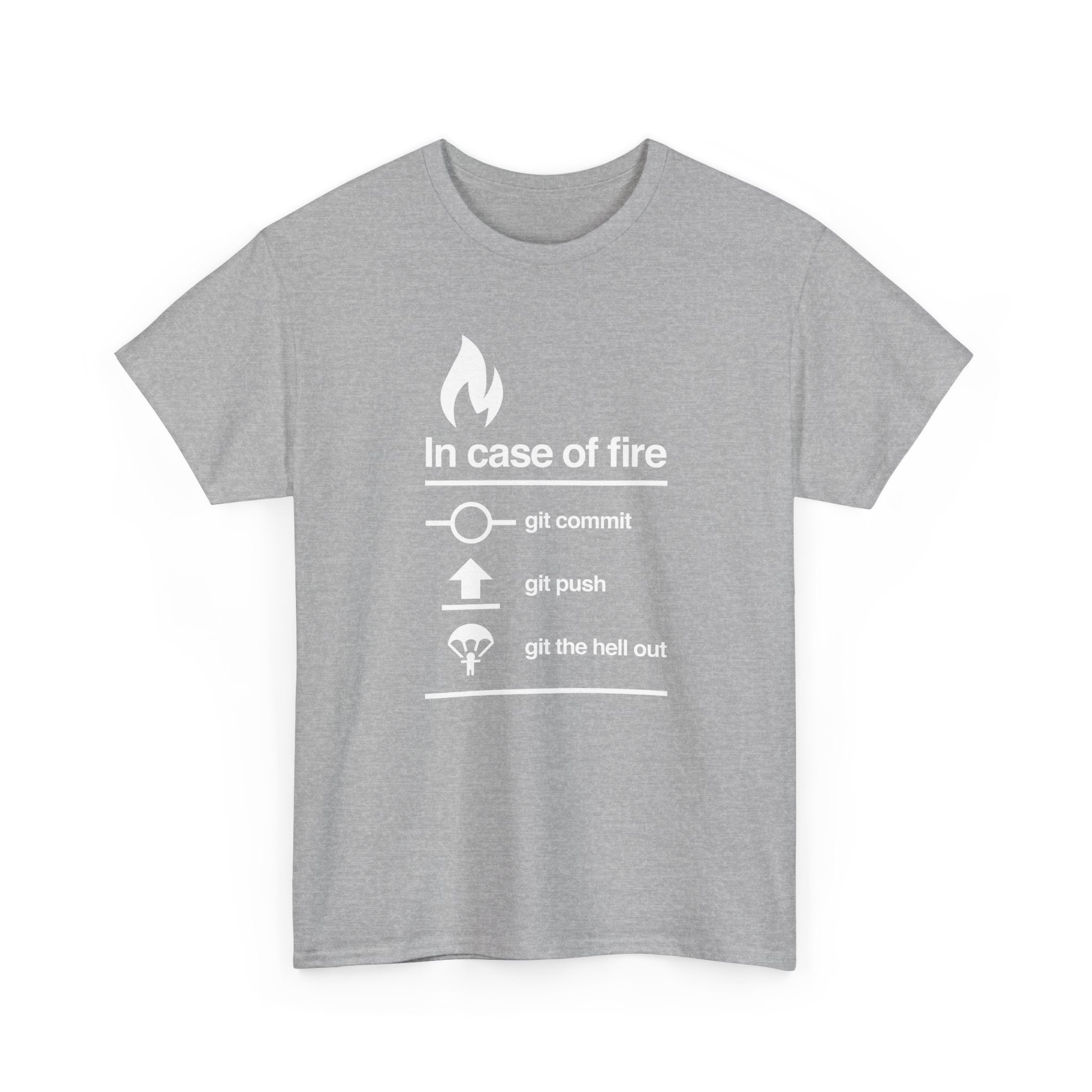 In Case Of Fire Git Commit - Regular Unisex Crewneck T-Shirt