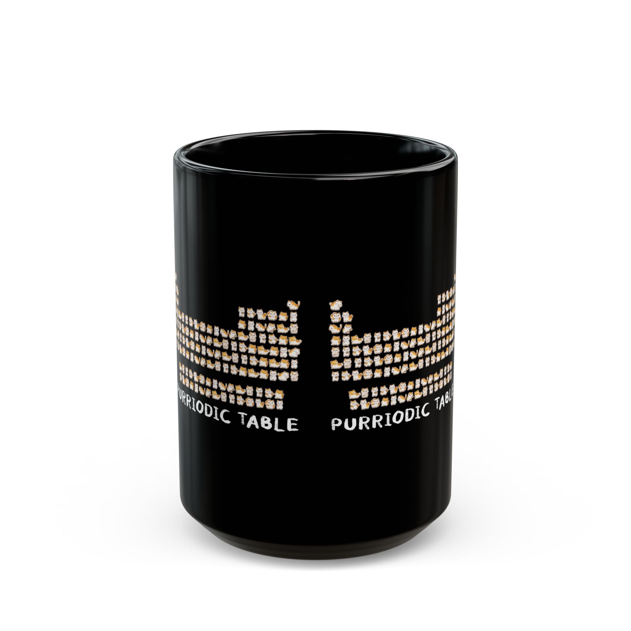 Purriodic Table - Black Glossy Mug