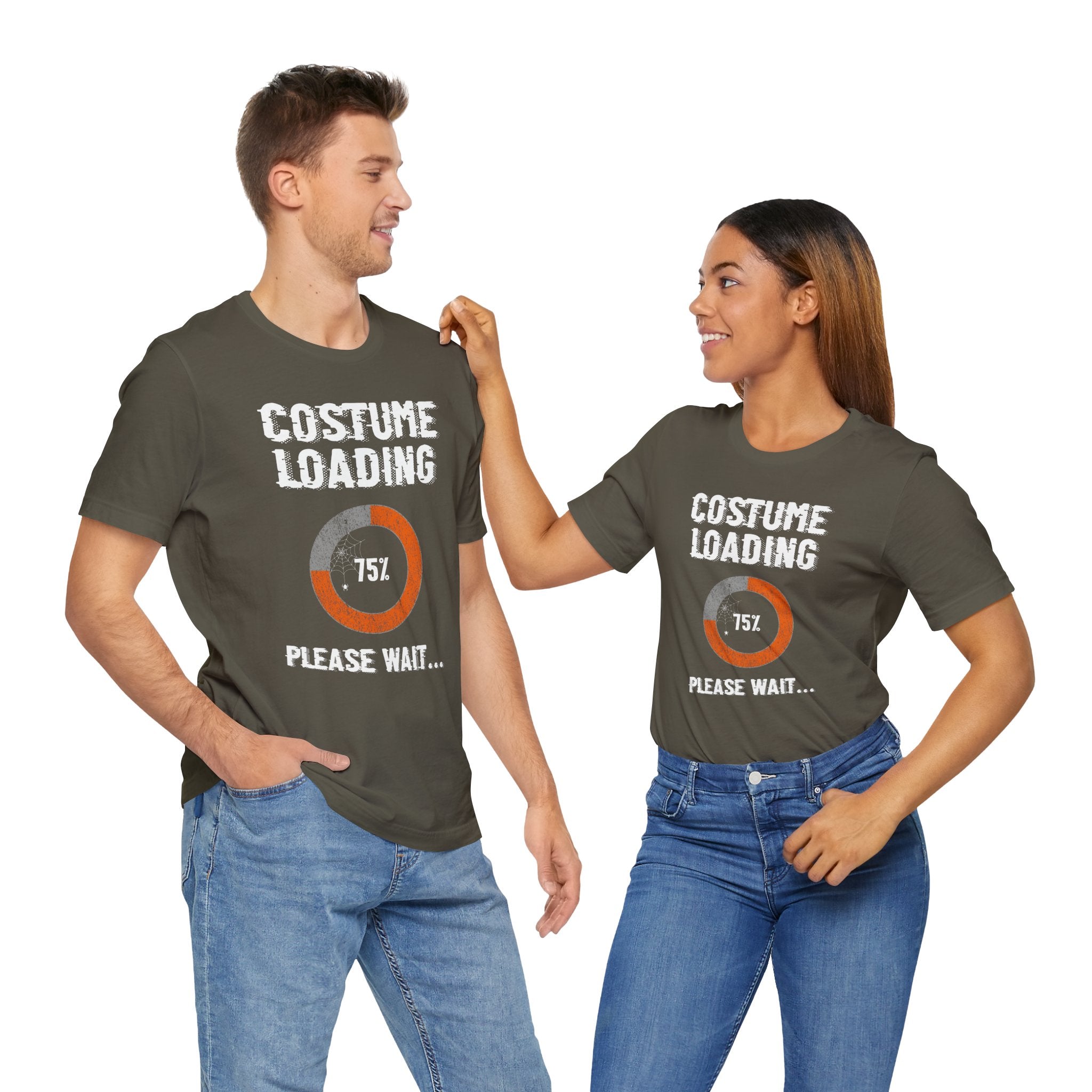 Costume Loading Funny Halloween - Premium Unisex Crewneck T-Shirt