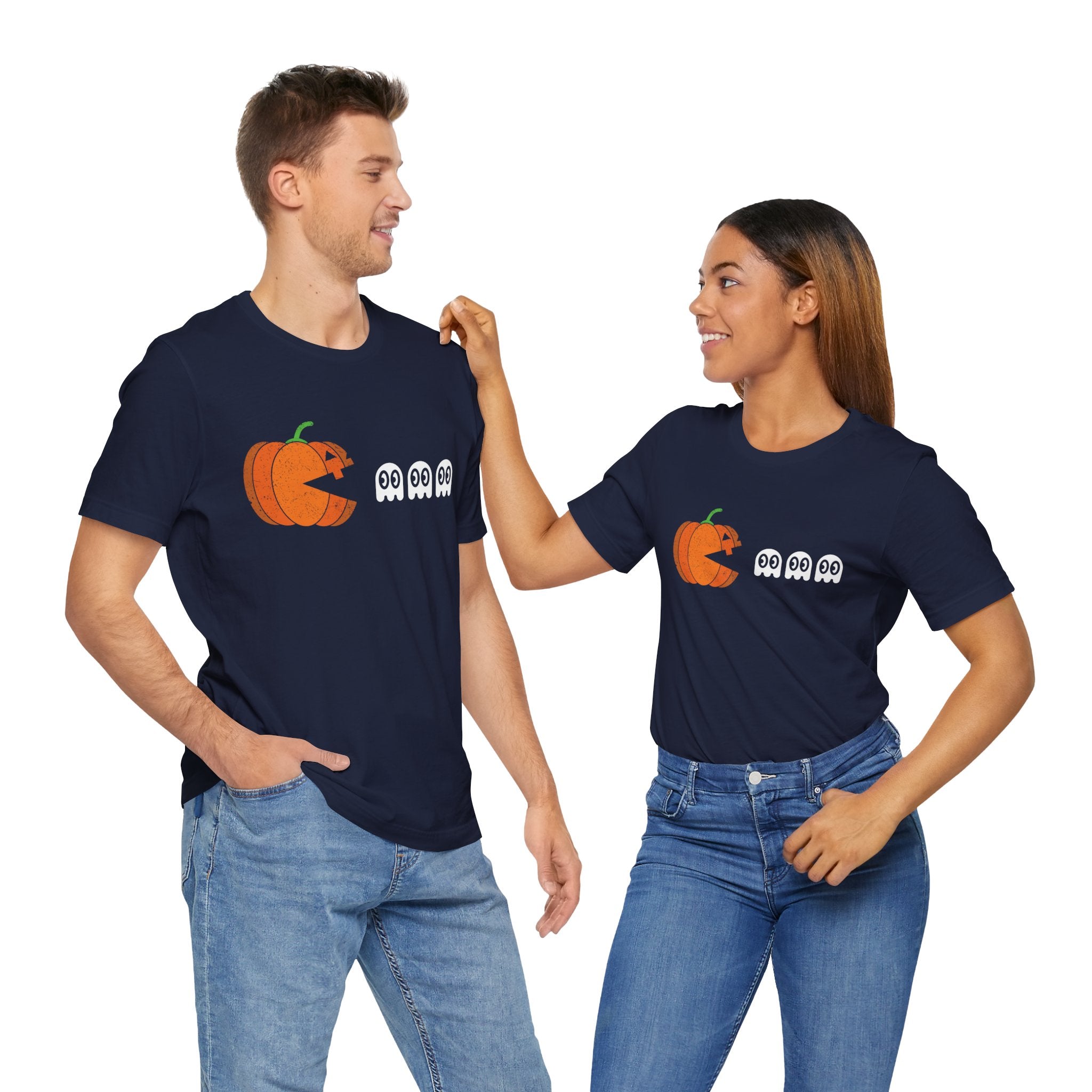 Halloween Retro Gamer - Premium Unisex Crewneck T-Shirt