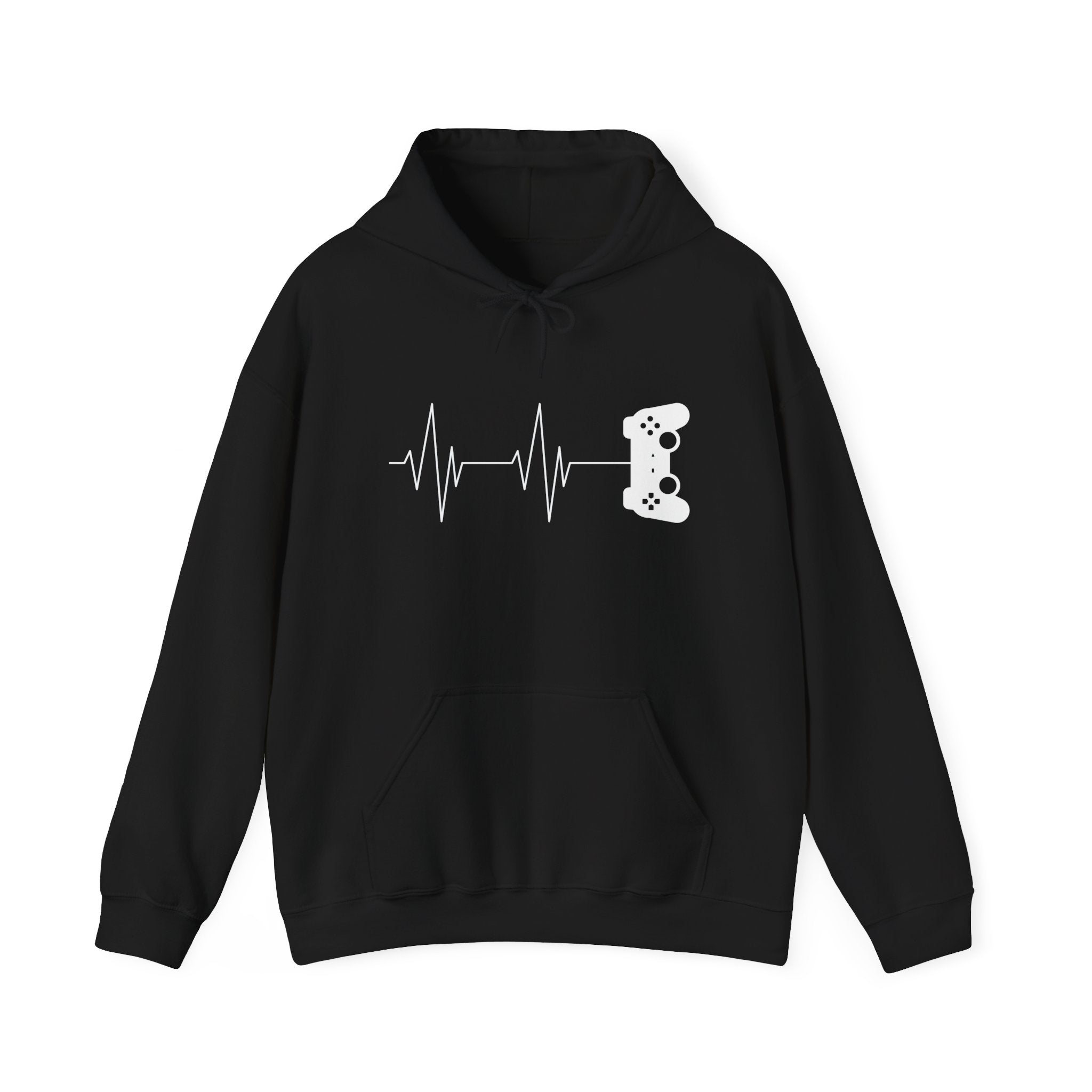 Gamer Heartbeat - Video Gaming Addict Hoodie - Unisex Hooded Sweatshirt