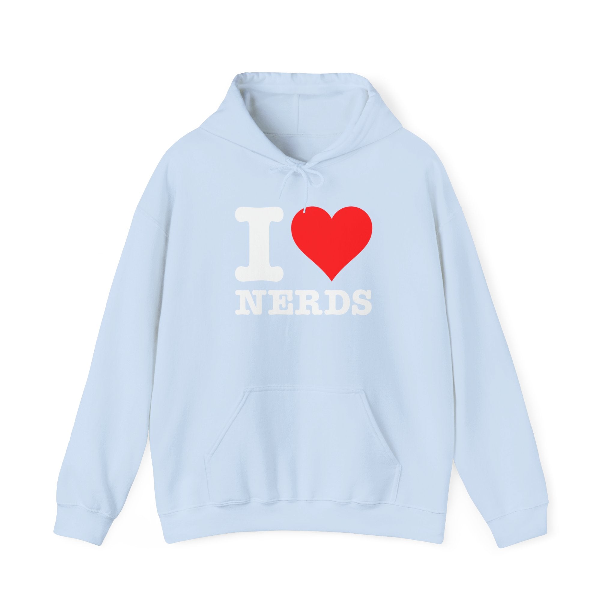 I Love Nerds Funny Cute I Heart Nerds - Unisex Hooded Sweatshirt
