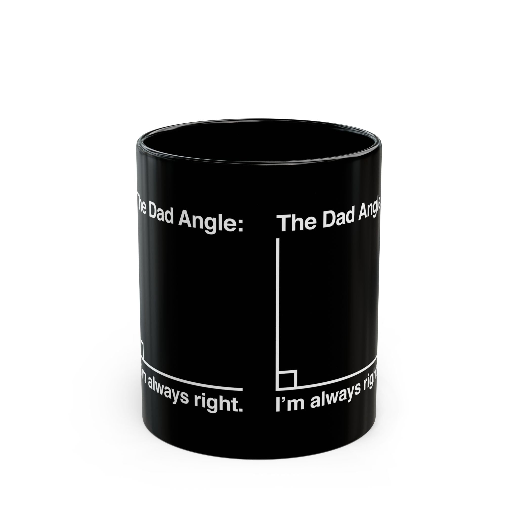The Dad Angle Math Joke - Black Glossy Mug