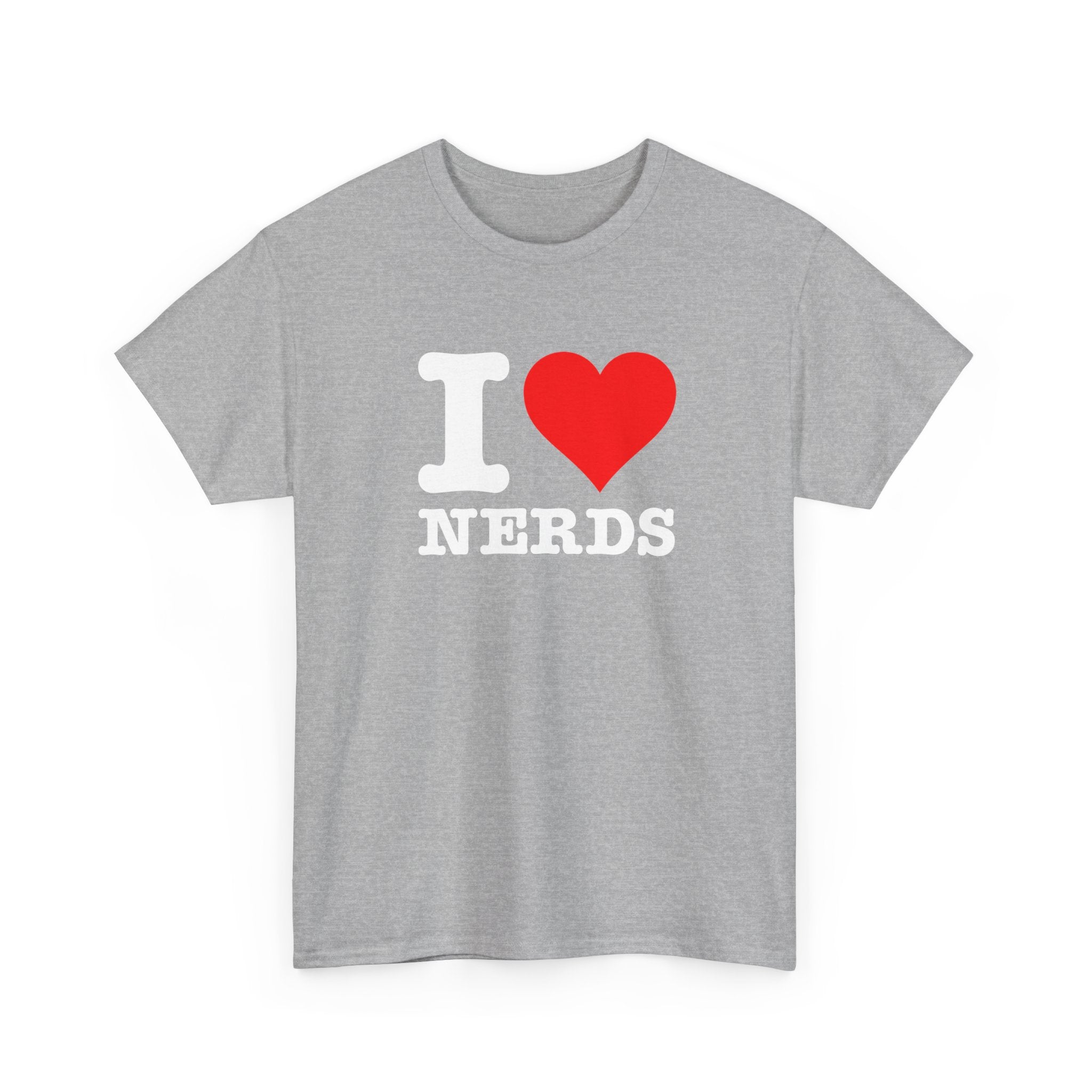 I Love Nerds Funny Cute I Heart Nerds - Regular Unisex Crewneck T-Shirt