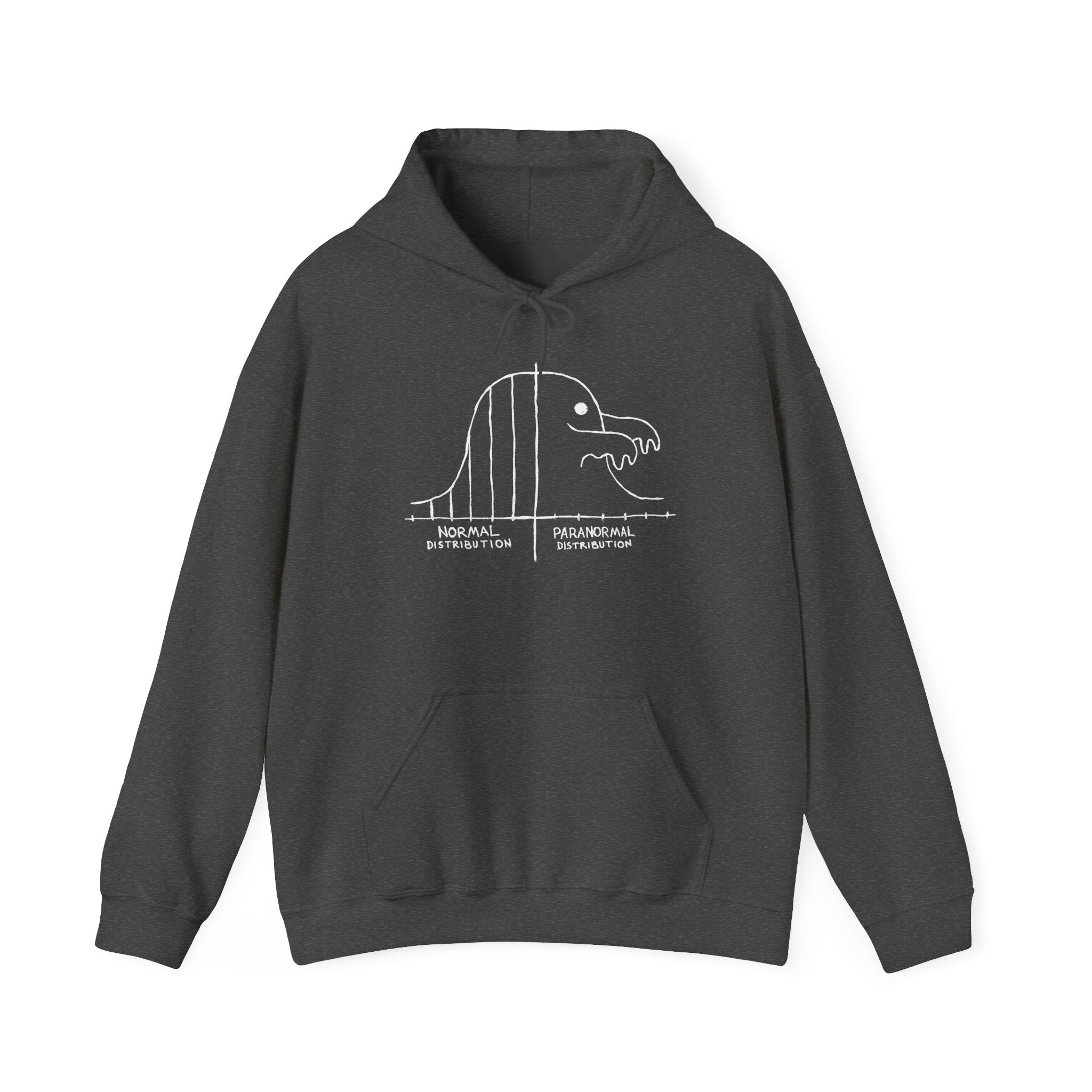 Math Statistics Paranormal Distribution Halloween Ghost - Unisex Heavy Blend Hooded Sweatshirt