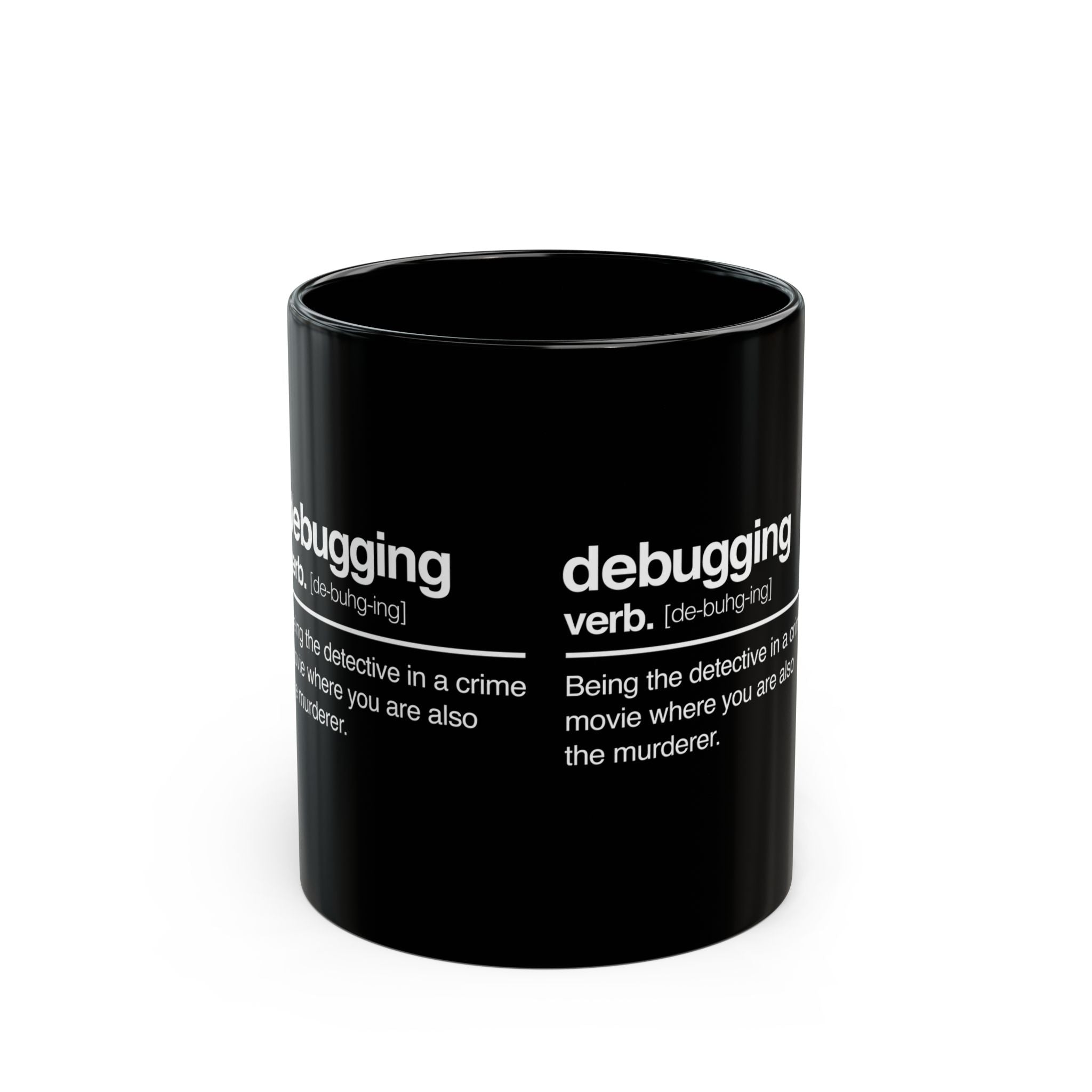 Debugging Verb - Black Glossy Mug