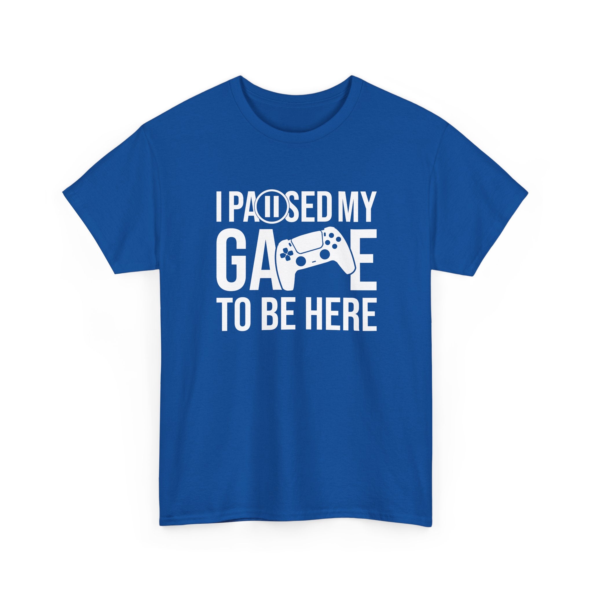 I Paused My Game To Be Here - Geek Gamer Pad Player - Regular Unisex Crewneck T-Shirt