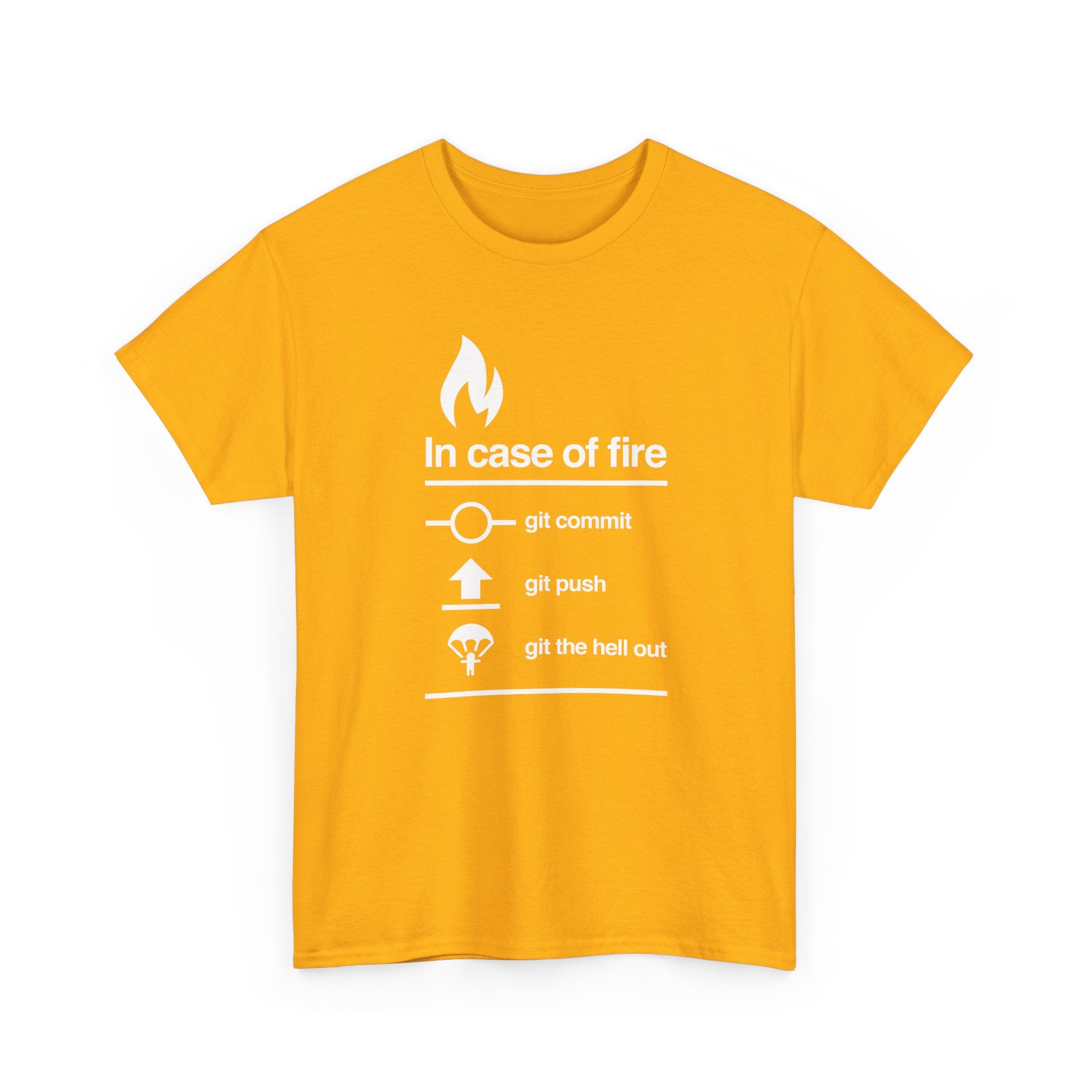 In Case Of Fire Git Commit - Regular Unisex Crewneck T-Shirt