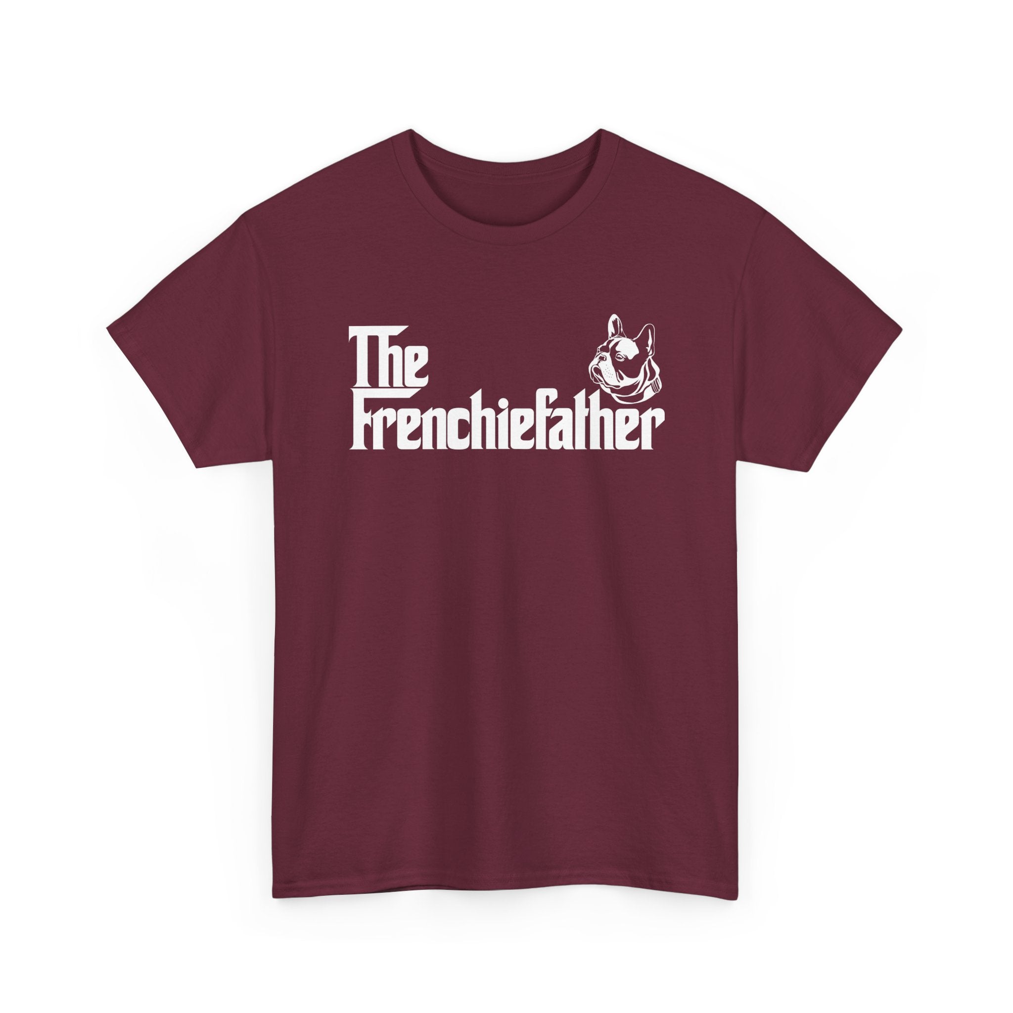 Funny French Bulldog Shirt The Frenchiefather Dog Dad Gift - Unisex Regular Crewneck T-Shirt