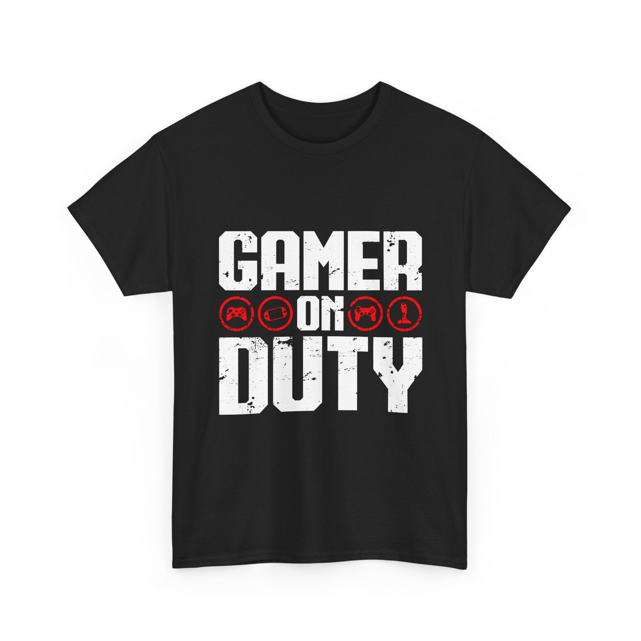 Gamer On Duty T-Shirt - Funny Video Game Lover Gift - Regular Unisex Crewneck T-Shirt