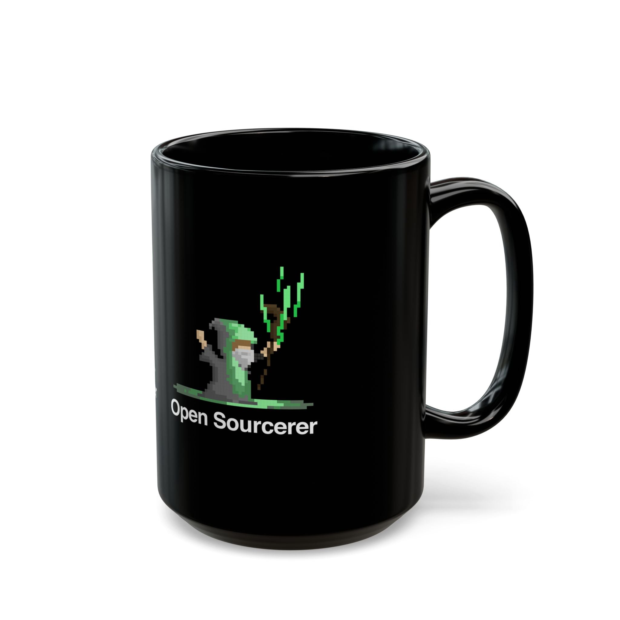 Open Sourcerer - Black Glossy Mug