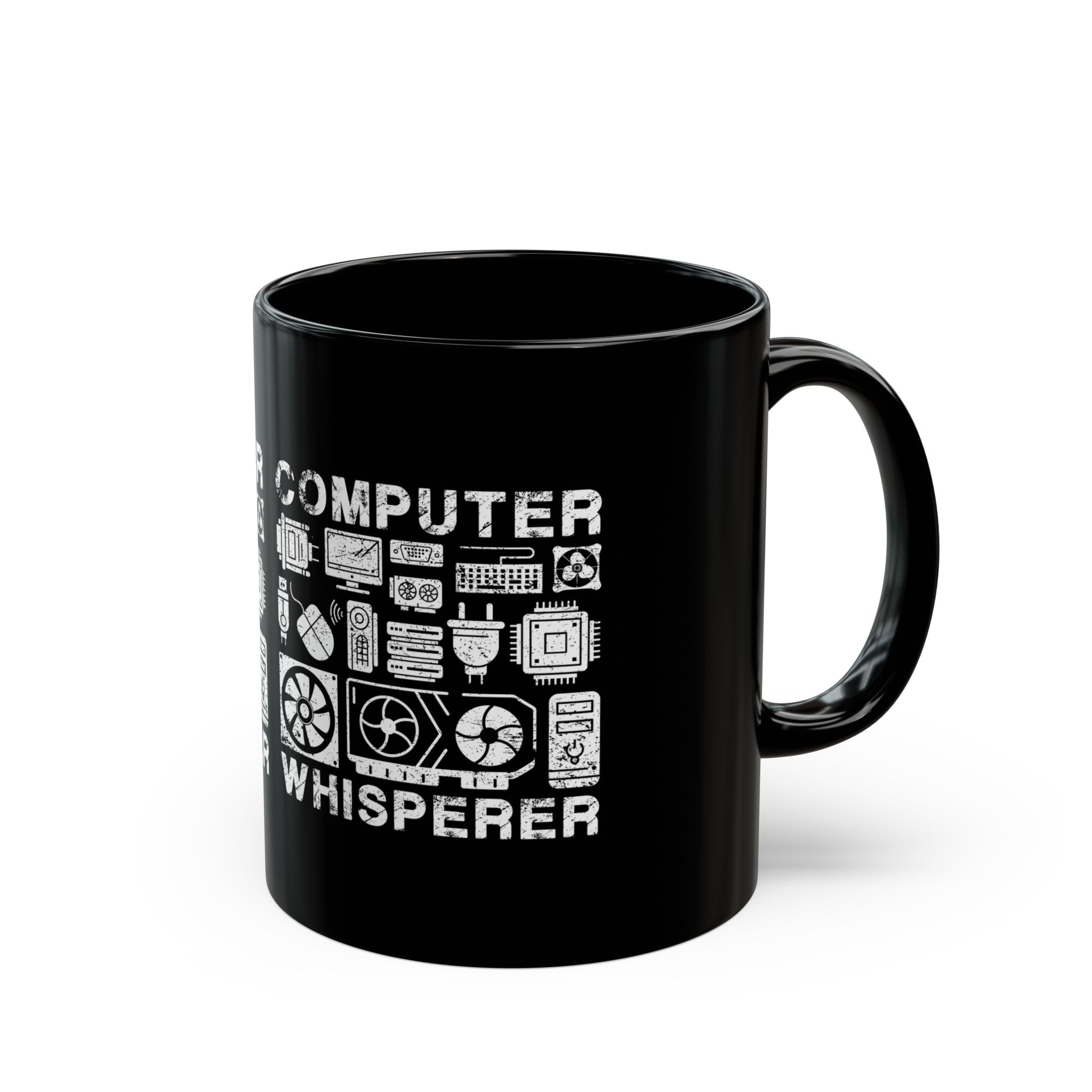 Computer Whisperer - Black Glossy Mug