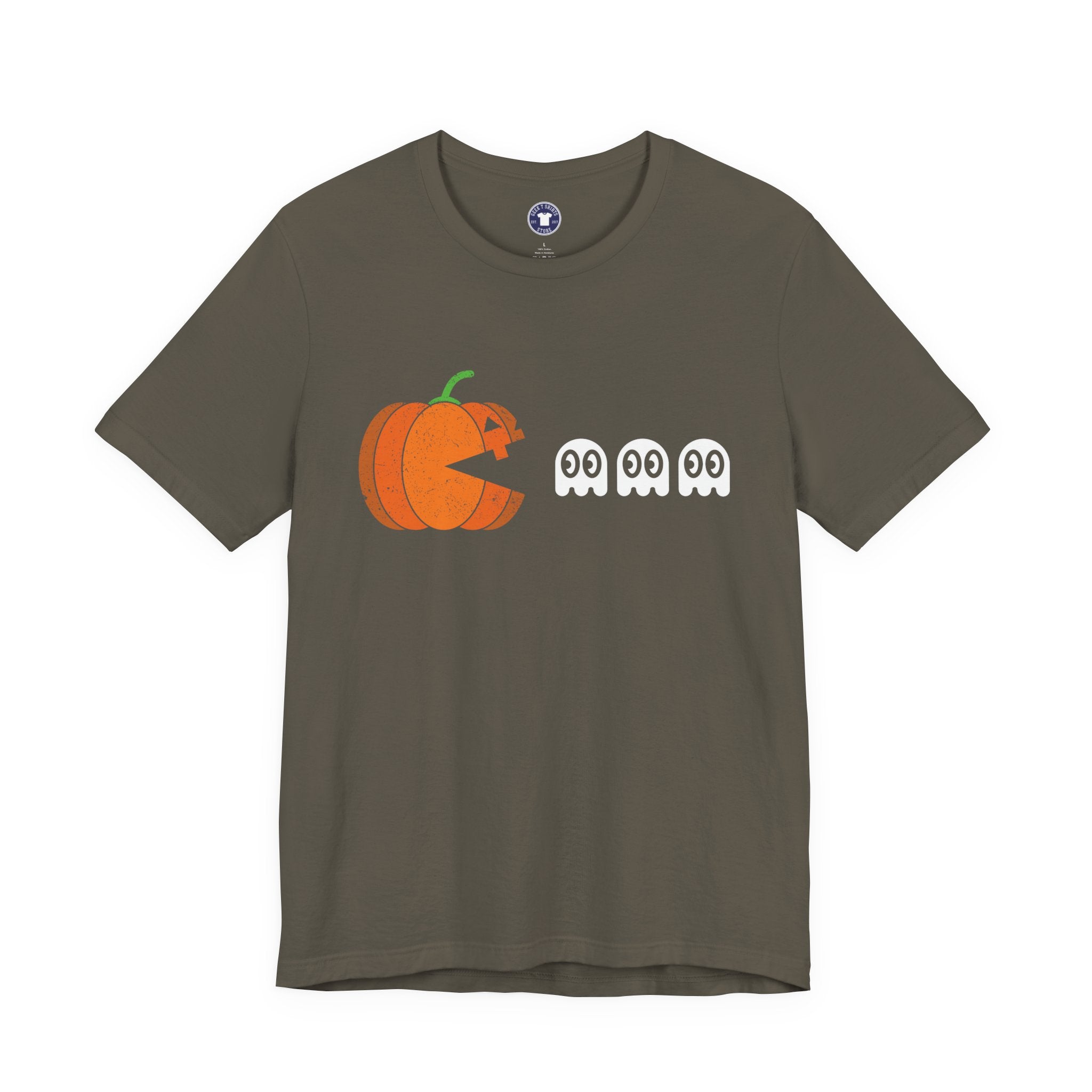 Halloween Retro Gamer - Premium Unisex Crewneck T-Shirt