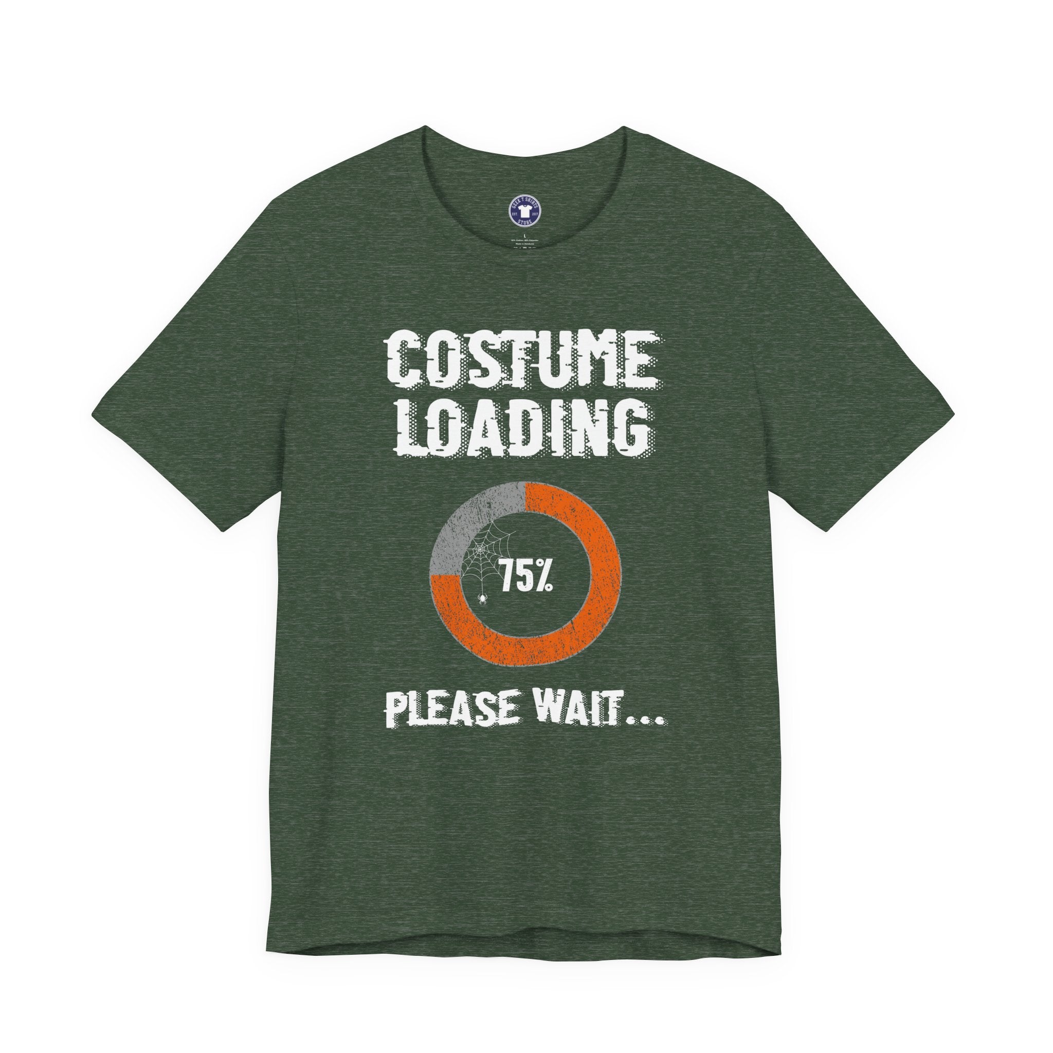 Costume Loading Funny Halloween - Premium Unisex Crewneck T-Shirt