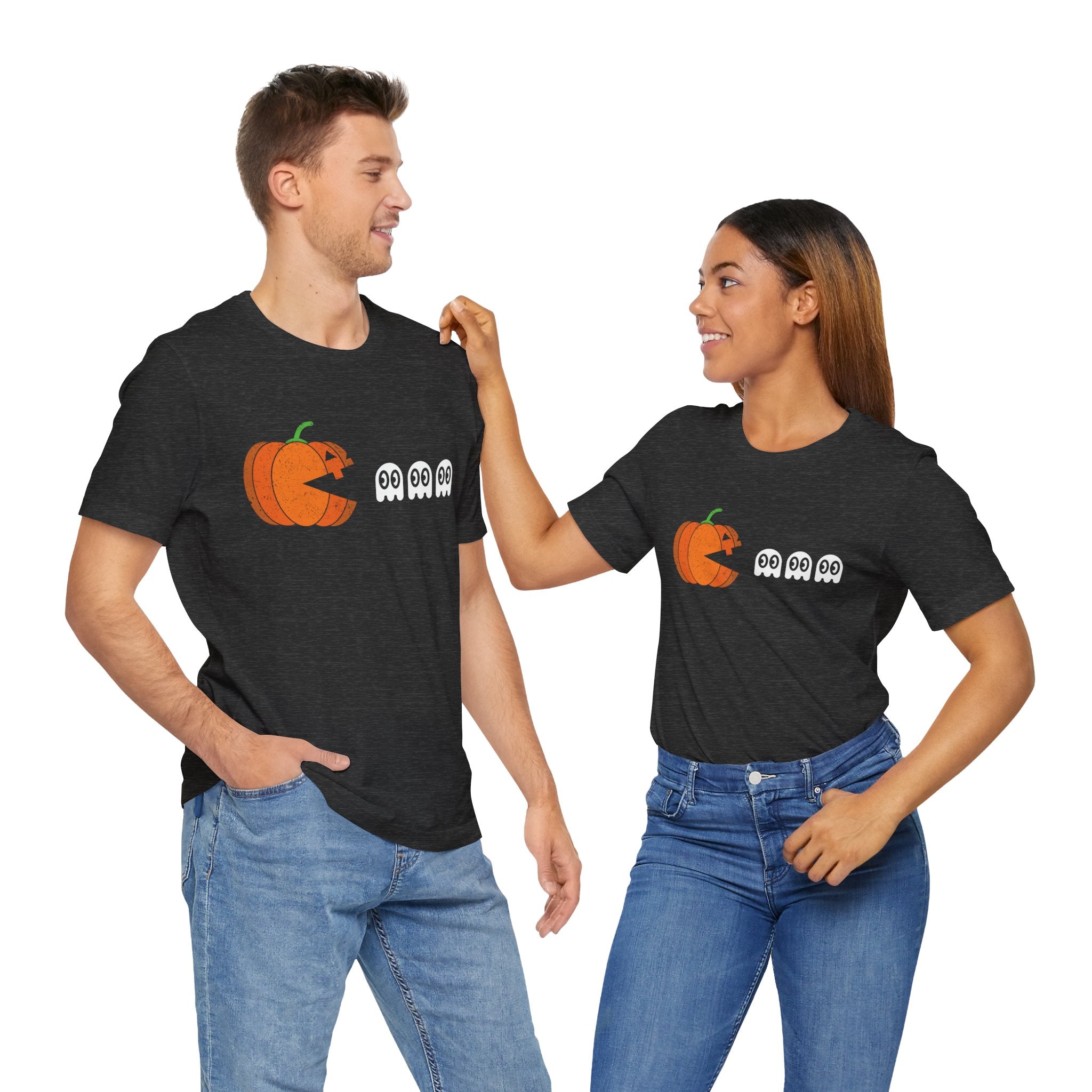 Halloween Retro Gamer - Premium Unisex Crewneck T-Shirt
