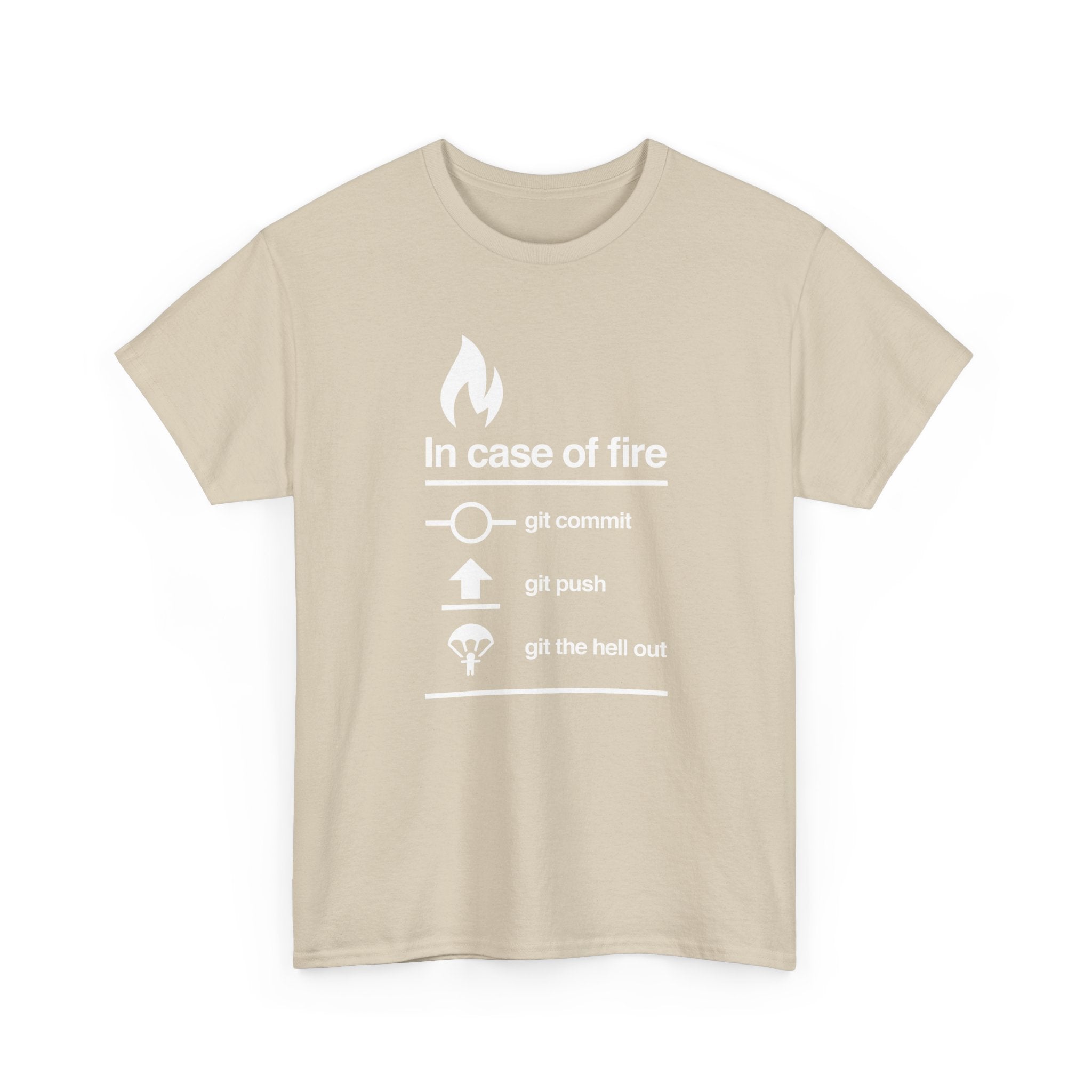 In Case Of Fire Git Commit - Regular Unisex Crewneck T-Shirt