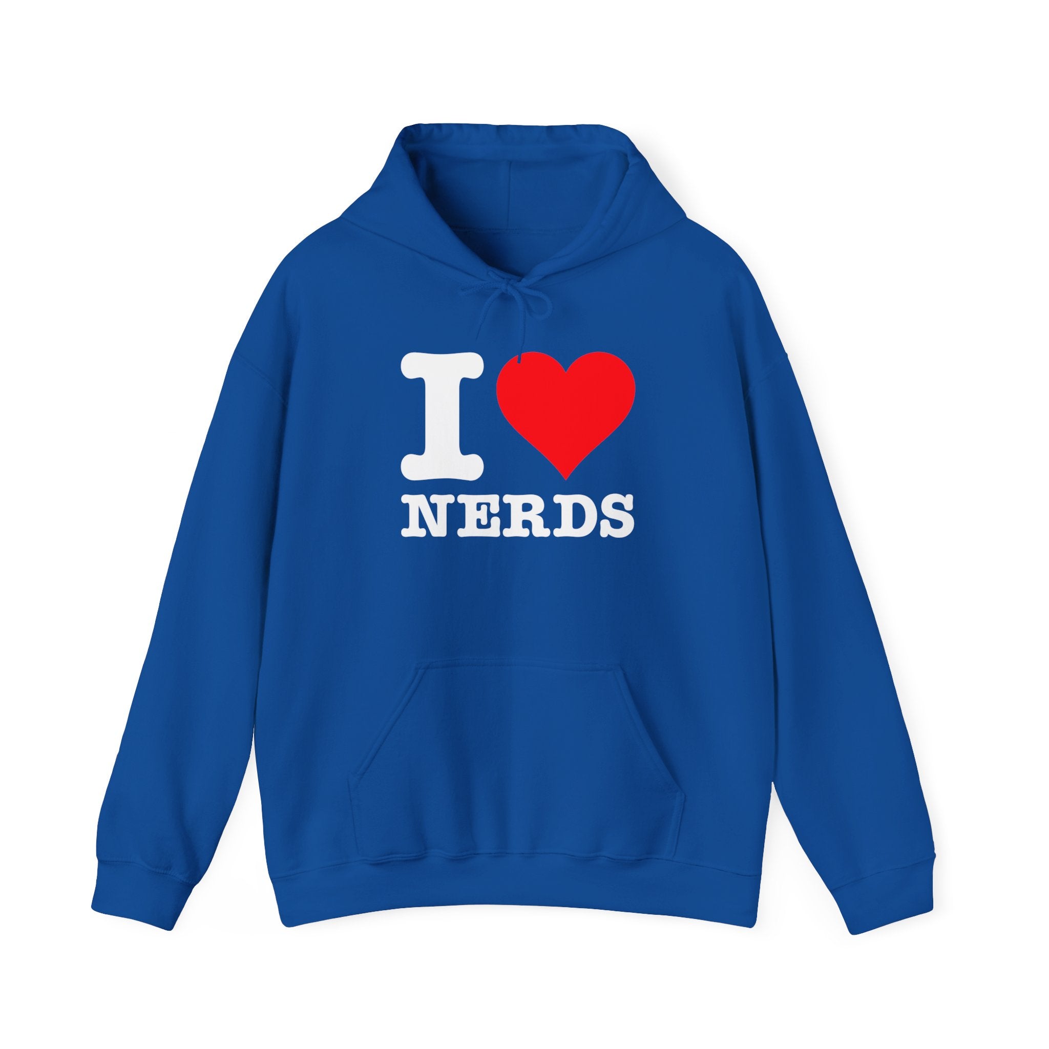 I Love Nerds Funny Cute I Heart Nerds - Unisex Hooded Sweatshirt