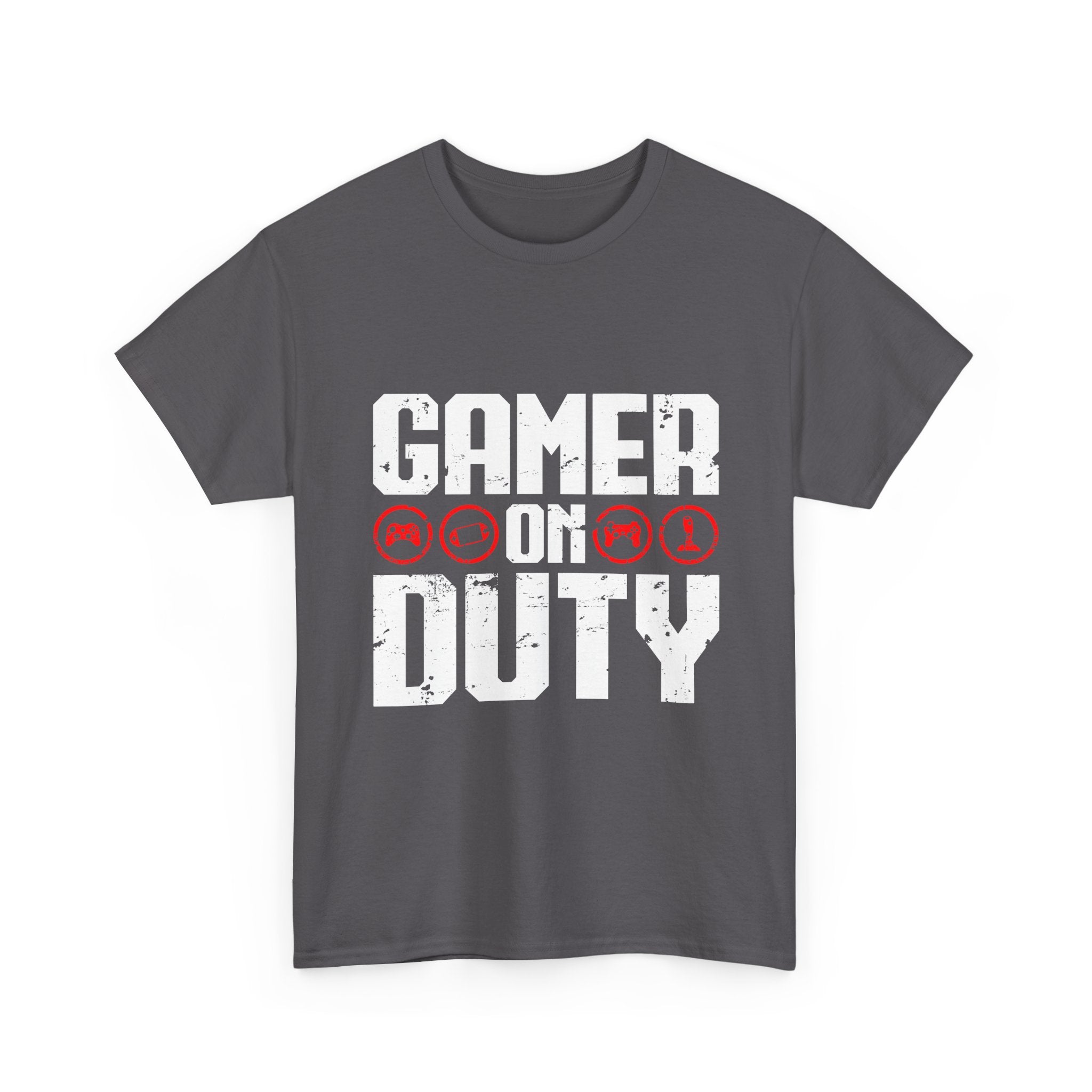 Gamer On Duty T-Shirt - Funny Video Game Lover Gift - Regular Unisex Crewneck T-Shirt