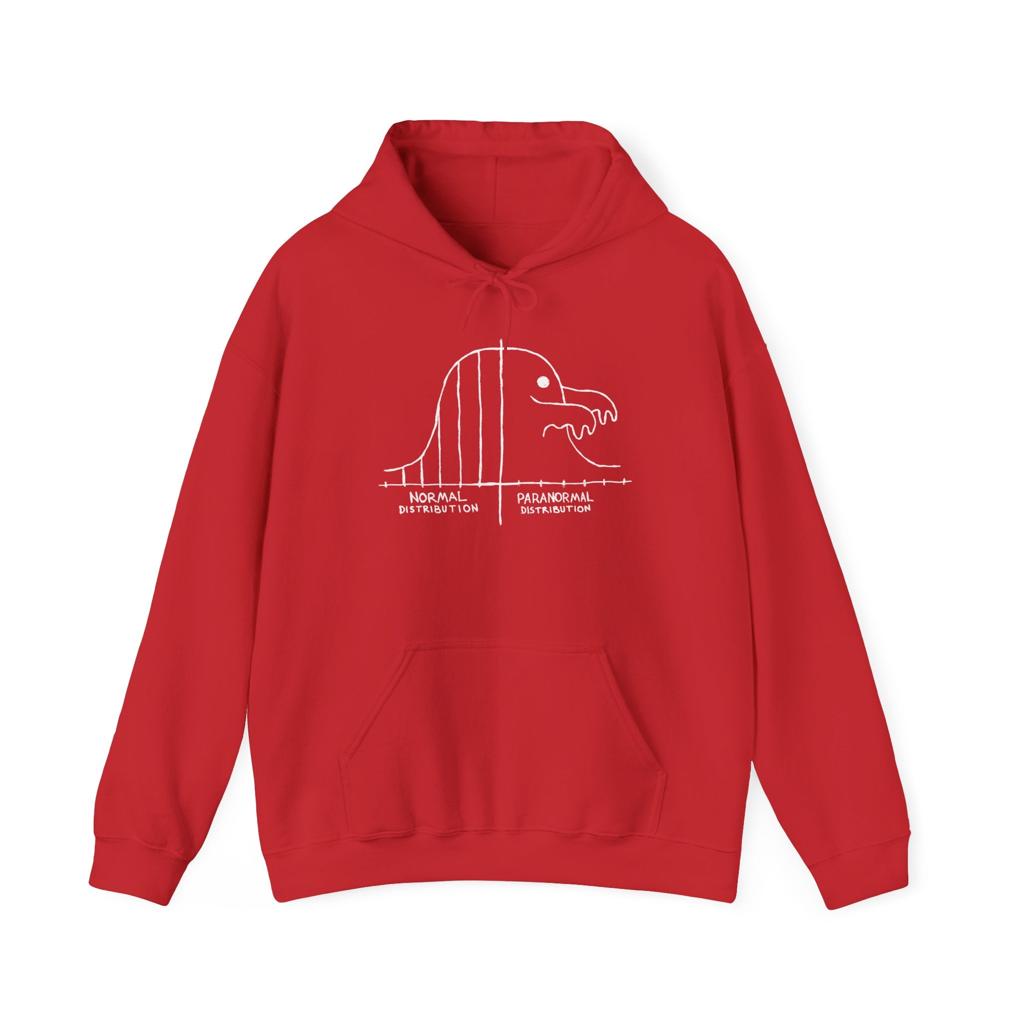 Math Statistics Paranormal Distribution Halloween Ghost - Unisex Heavy Blend Hooded Sweatshirt