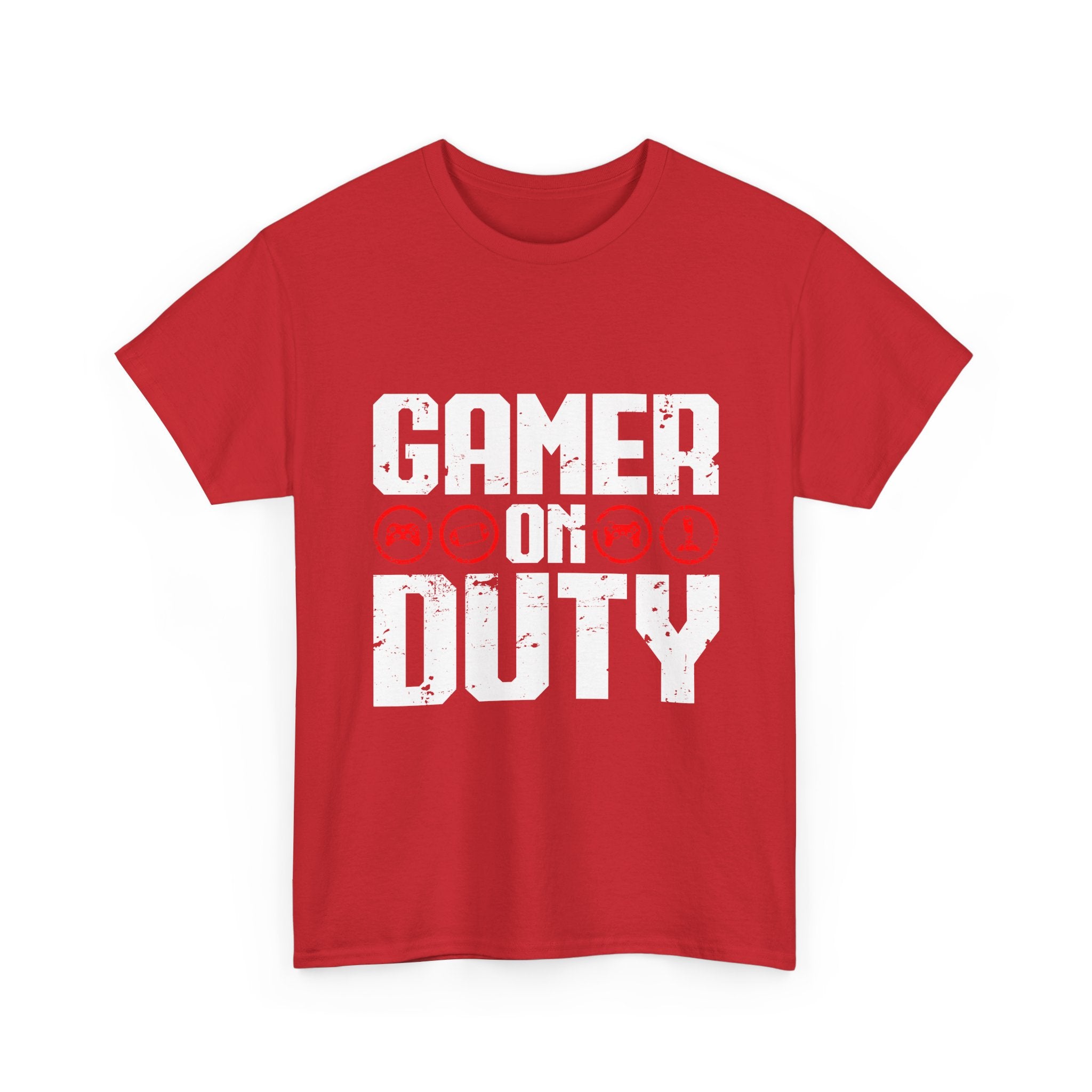 Gamer On Duty T-Shirt - Funny Video Game Lover Gift - Regular Unisex Crewneck T-Shirt