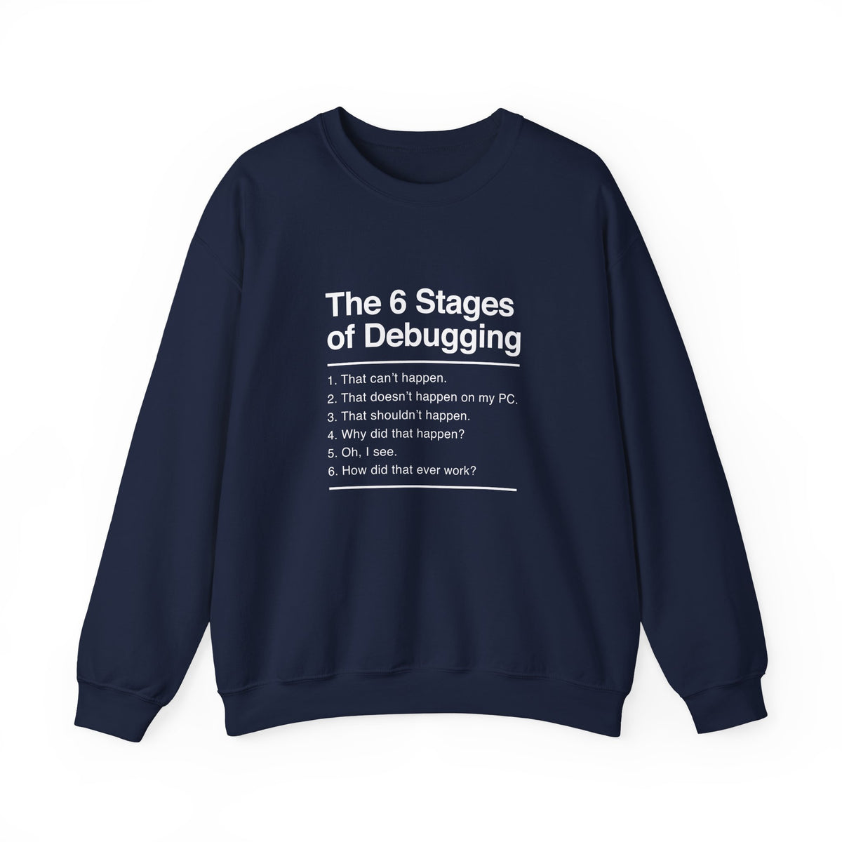 The 6 Stages Of Debugging Sweatshirt