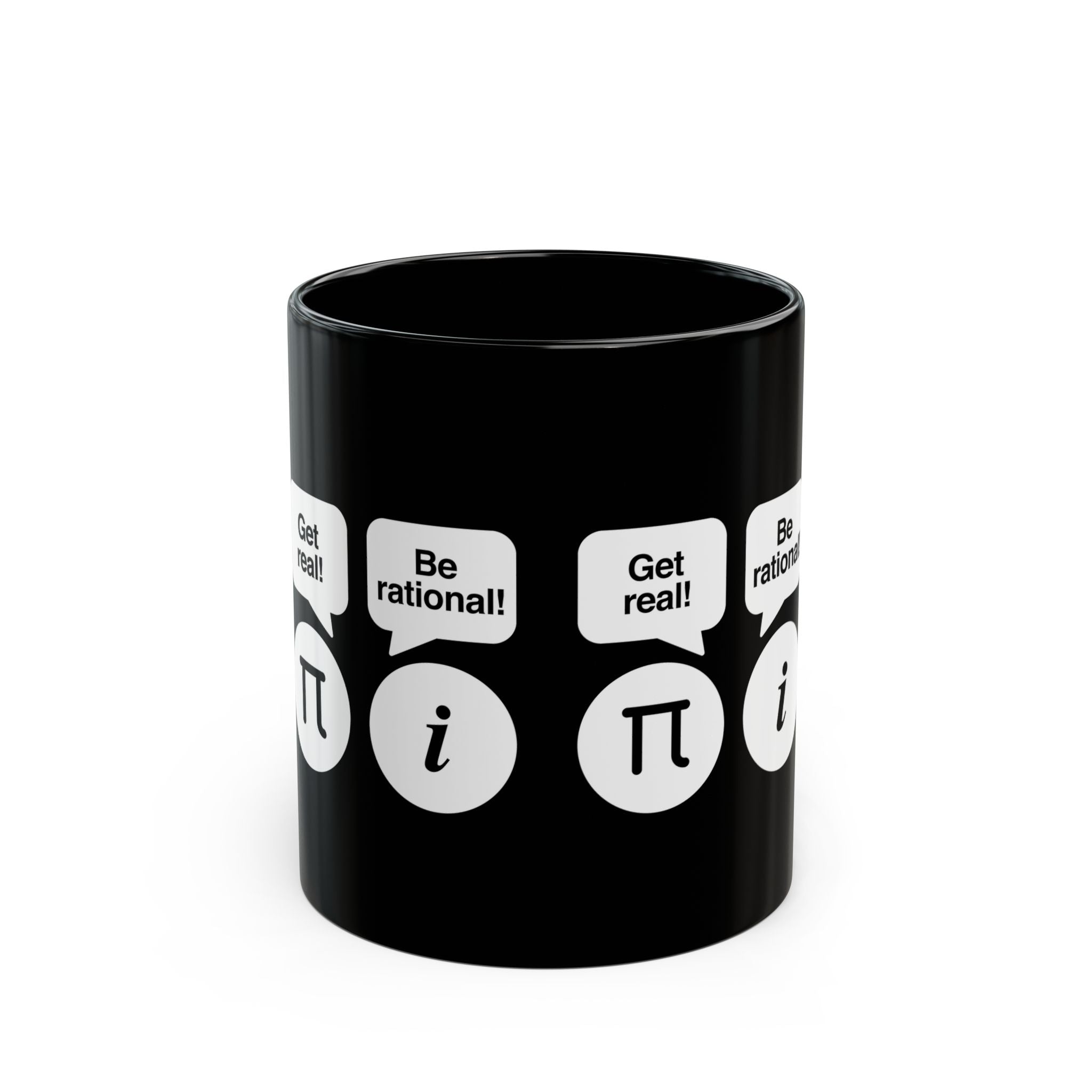 Get Real Be Rational - Black Glossy Mug