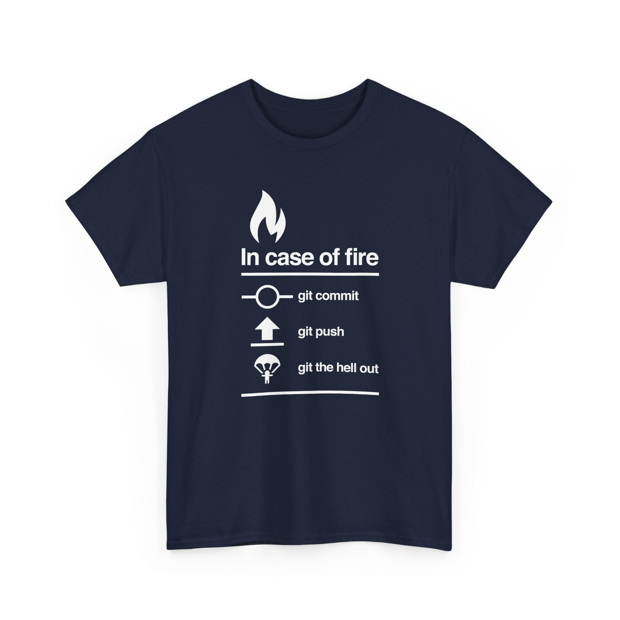 In Case Of Fire Git Commit - Regular Unisex Crewneck T-Shirt